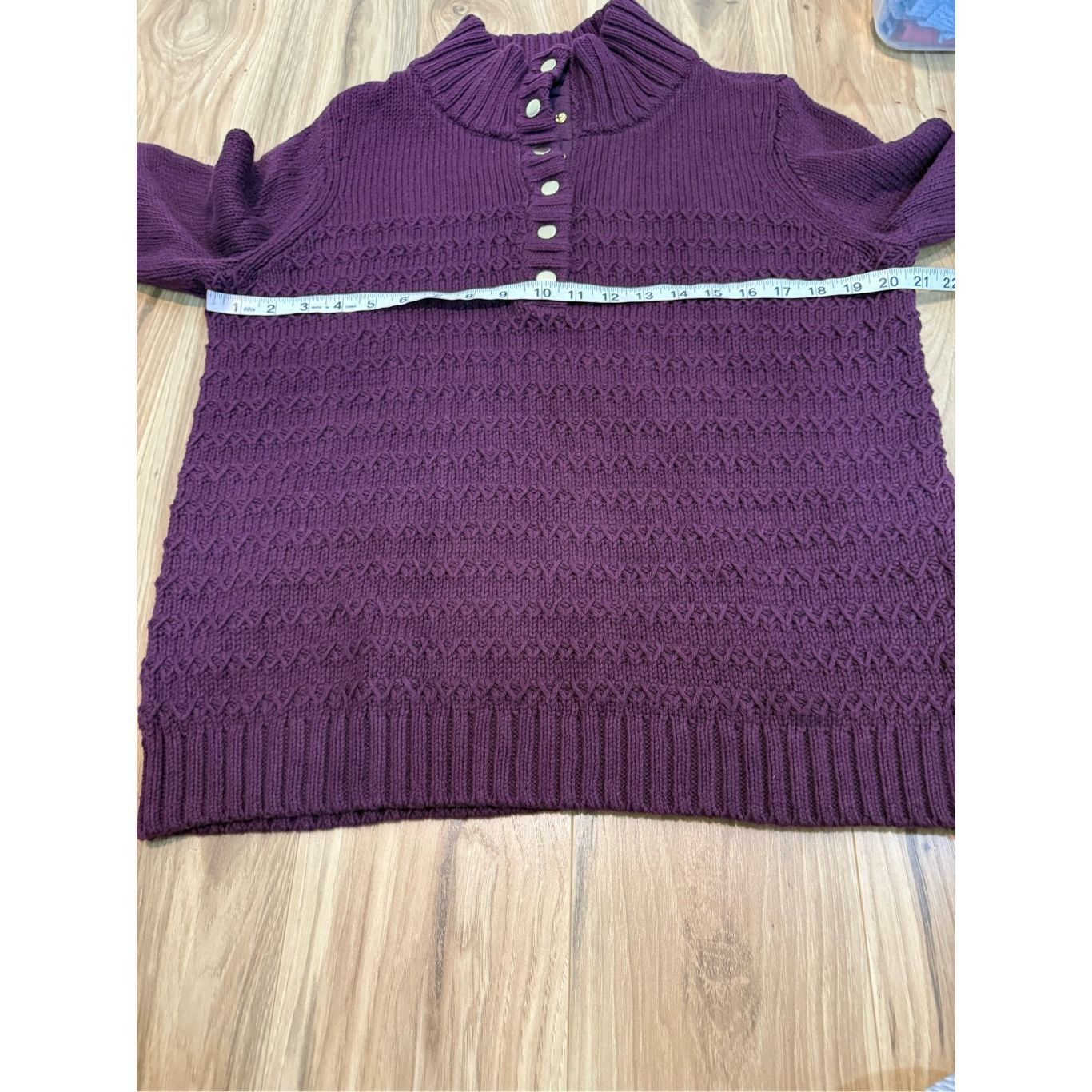 Other Talbots NWT TEXTURE STITCH SNAP MOCKNECK SWEATER sz L Size L / US 10 / IT 46 - 6 Thumbnail