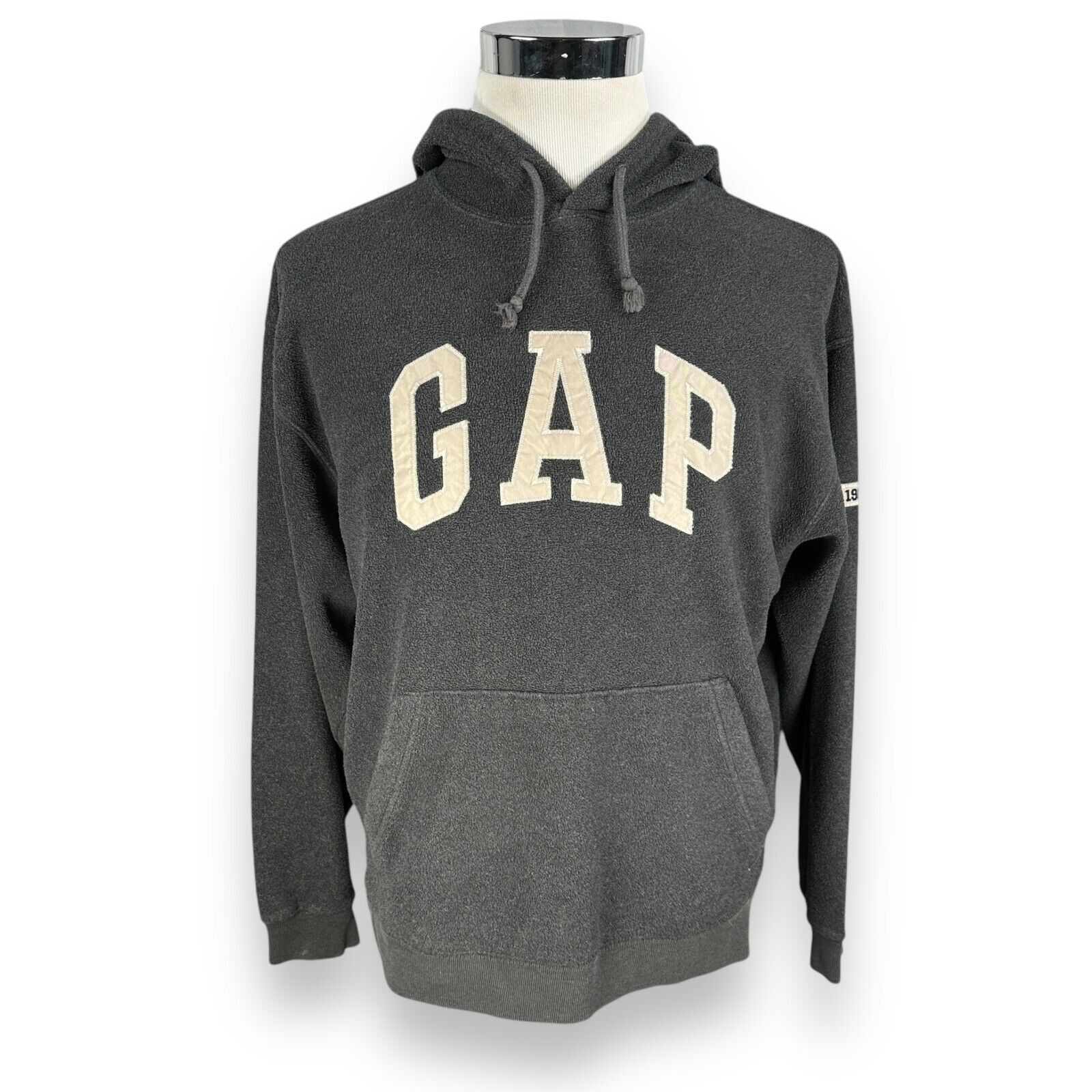Gap Vintage Gap Fleece Hoodie Men’s Small Gray Spellout Pocket Size US S / EU 44-46 / 1 - 1 Thumbnail