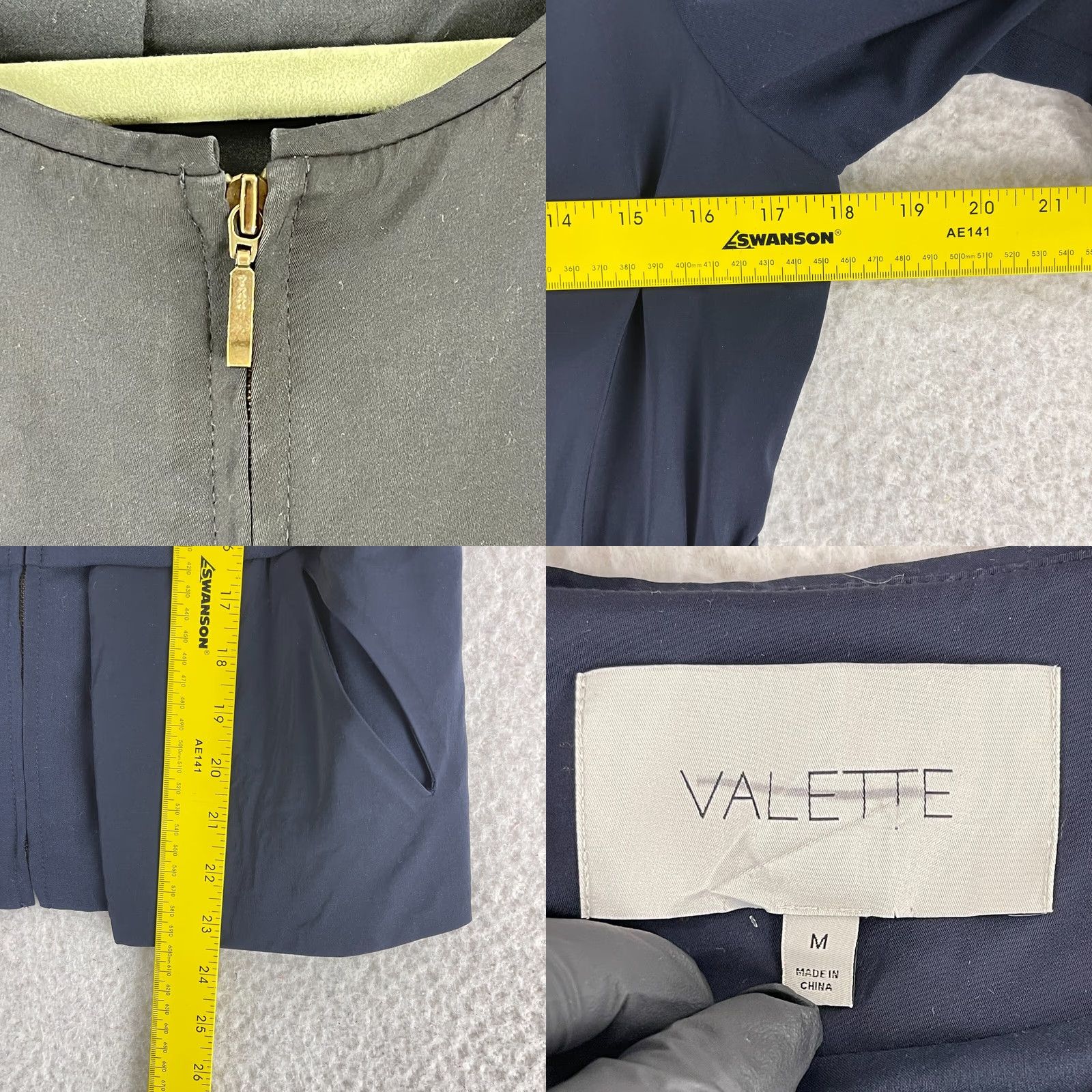 Vintage Valette Blue Zip Front Jacket Womens Long Sleeve Size Medium with Pockets Size M / US 6-8 / IT 42-44 - 8 Thumbnail