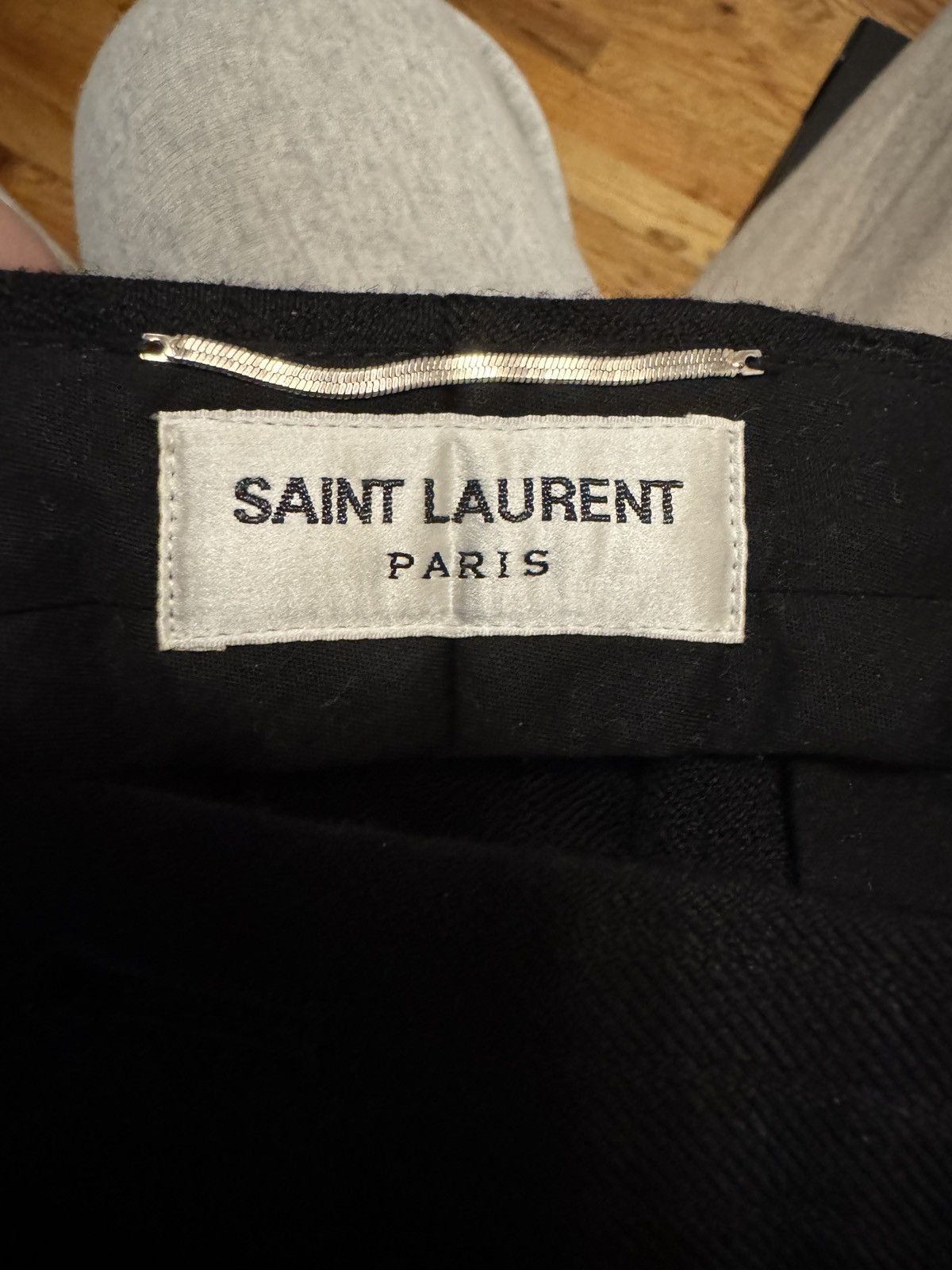 Saint Laurent Paris Wide shoulder fw24 pinstripe wool tuxedo set Size 48R - 10 Thumbnail