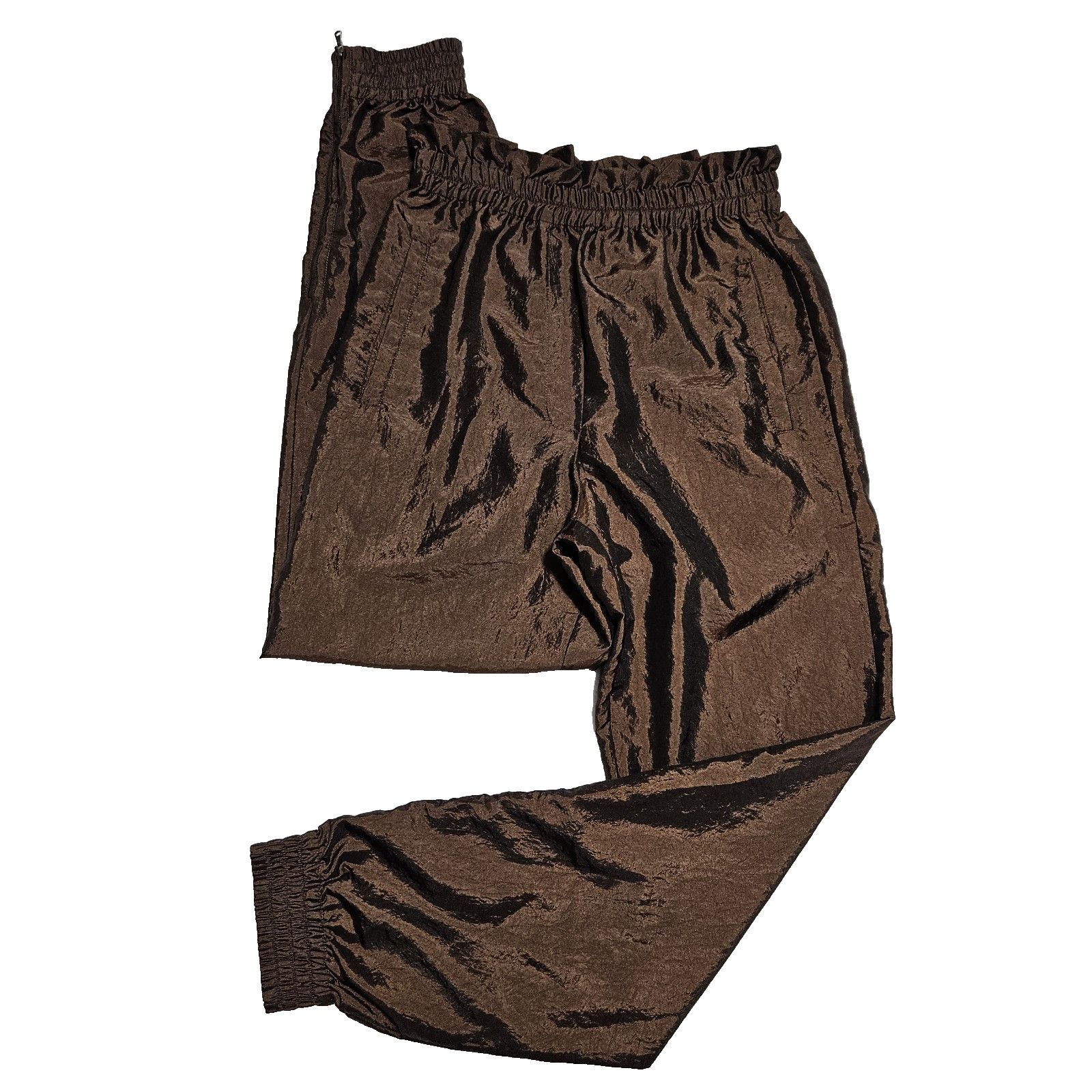 Tibi TIBI Crispy Nylon Felix Jogger Metallic Brown Oversize Baggy Size 27" / US 4 / IT 40 - 1 Thumbnail