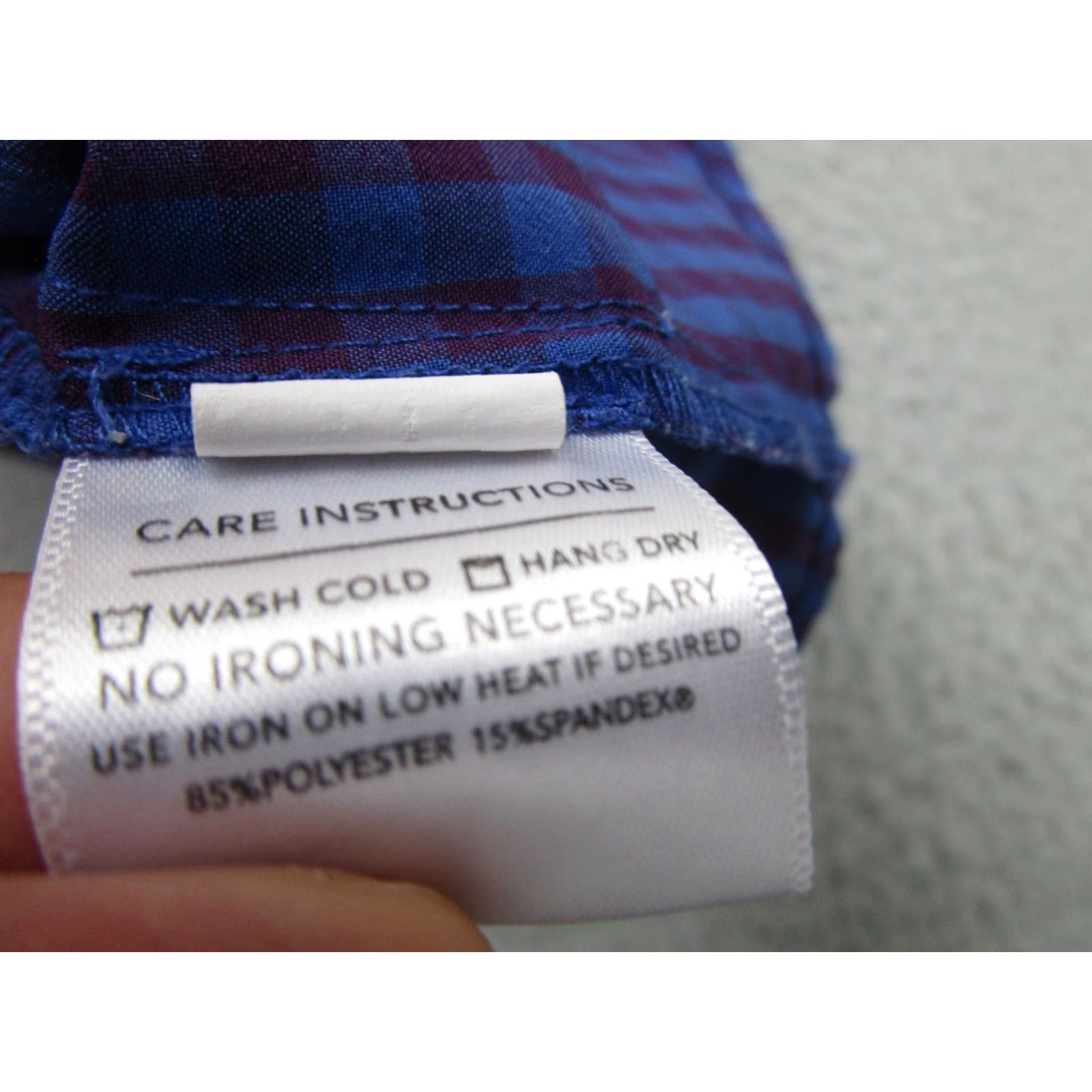 Mizzen+Main Mizzen+Main Leeward Shirt Mens Medium Blue Purple Check Dress Shirt Size 40R - 7 Thumbnail