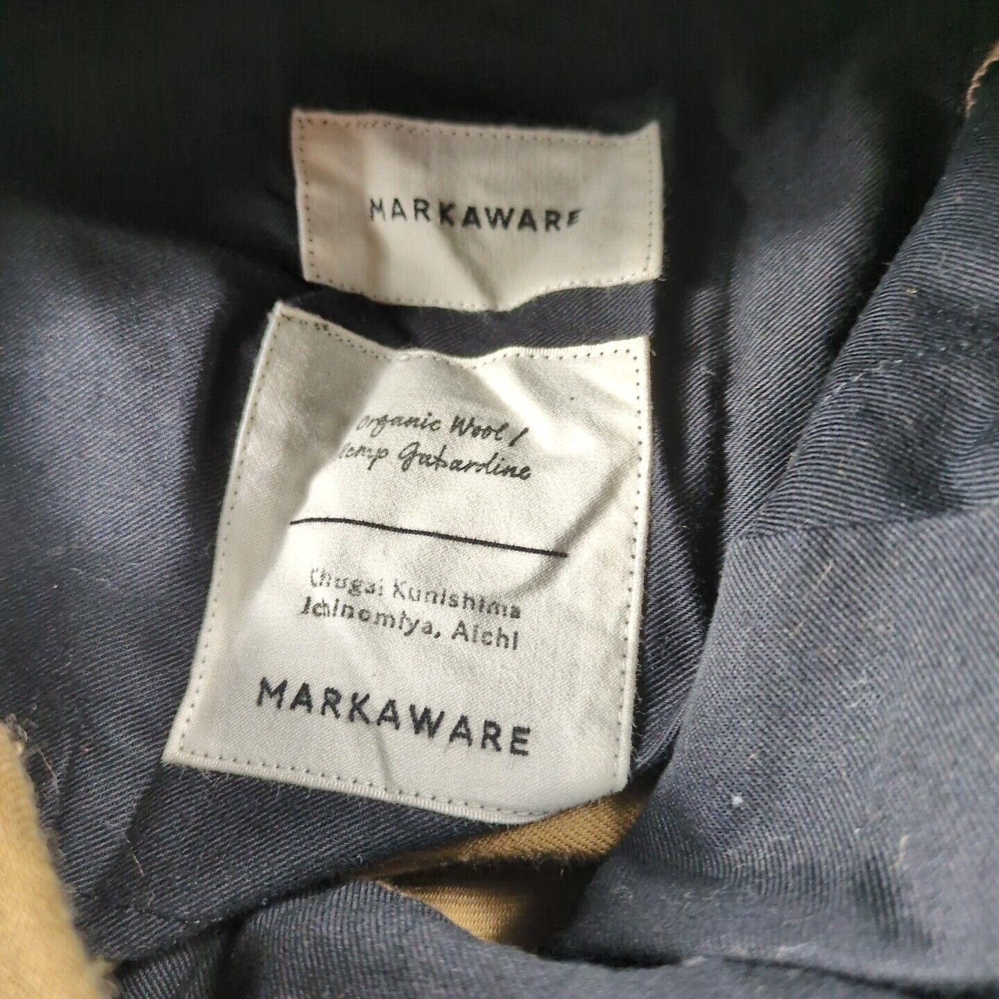 Markaware MARKAWARE Slacks Brown (26-30x25) Stretch Waist Wool Hemp Size US 30 / EU 46 - 2 Thumbnail