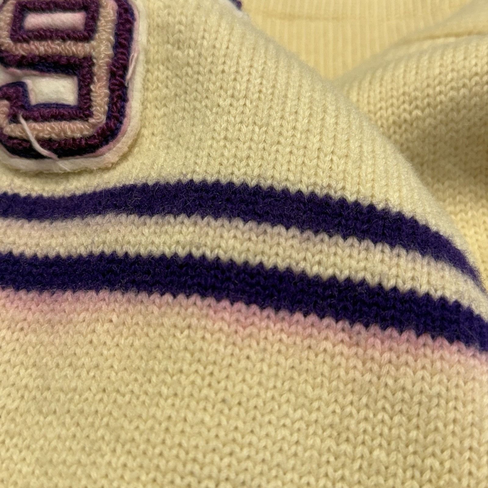Vintage Vintage 50s Wool Knit Letterman Varsity Sweater Cardigan Col Size US S / EU 44-46 / 1 - 12 Thumbnail