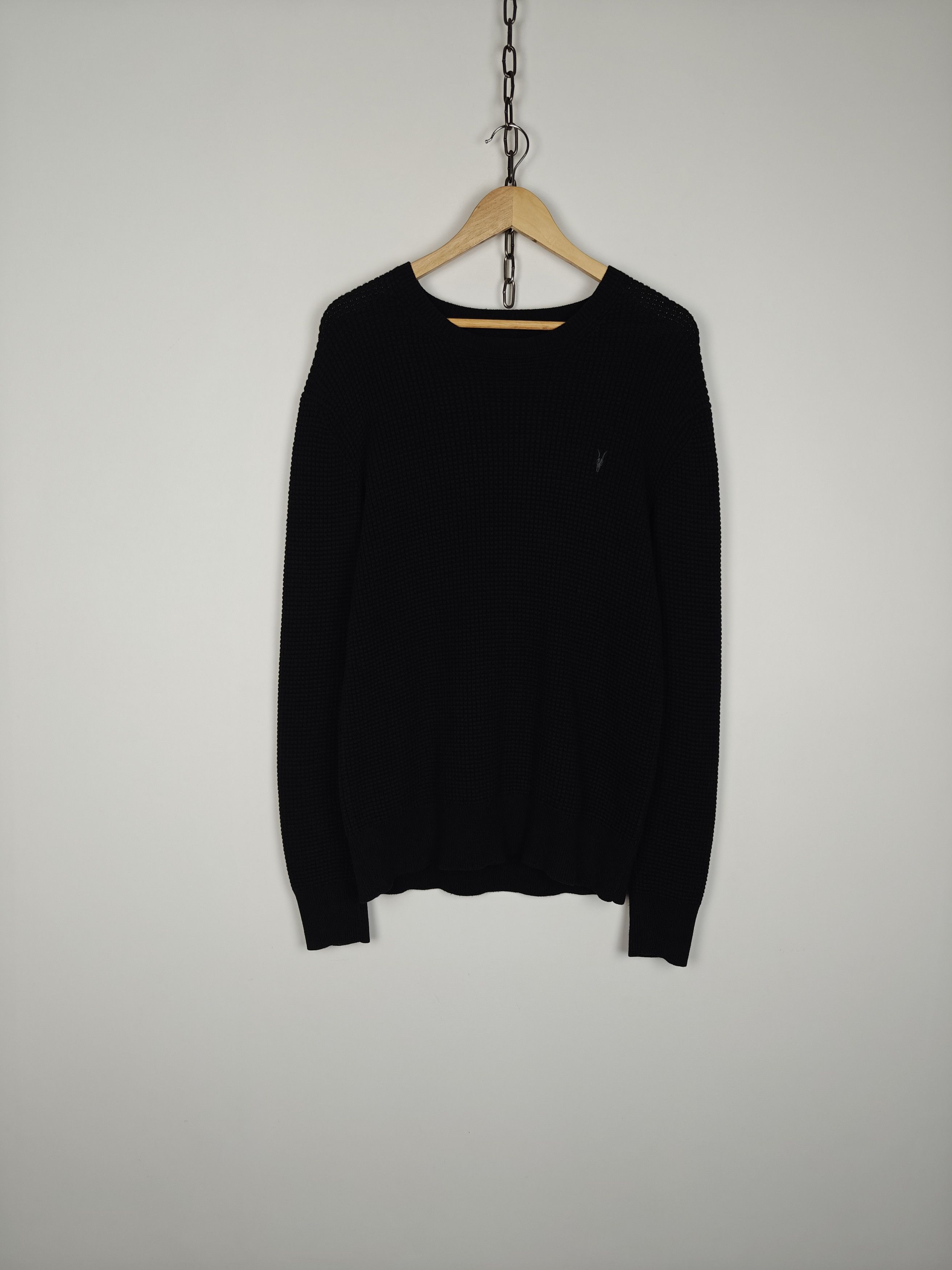 Allsaints Allsaints Knit Sweater Wells Crewneck Pullover Black size M Size US M / EU 48-50 / 2 - 1 Thumbnail