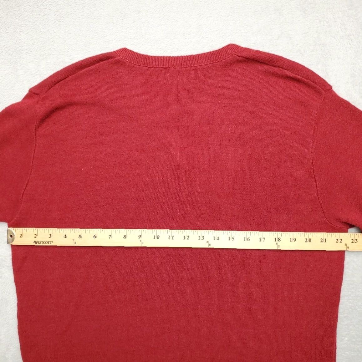 Jantzen VINTAGE Jantzen Sweater Mens XL Maroon Long Sleeve V-Neck Pullover Made in USA Size US XL / EU 56 / 4 - 5 Thumbnail