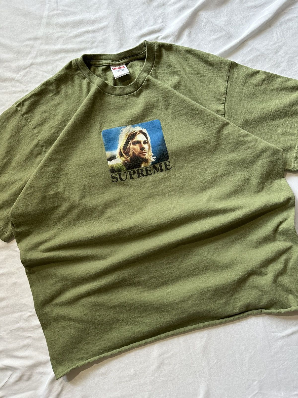 Supreme Green Supreme Kurt Cobain Tee Cropped Size US XL / EU 56 / 4 - 2 Thumbnail
