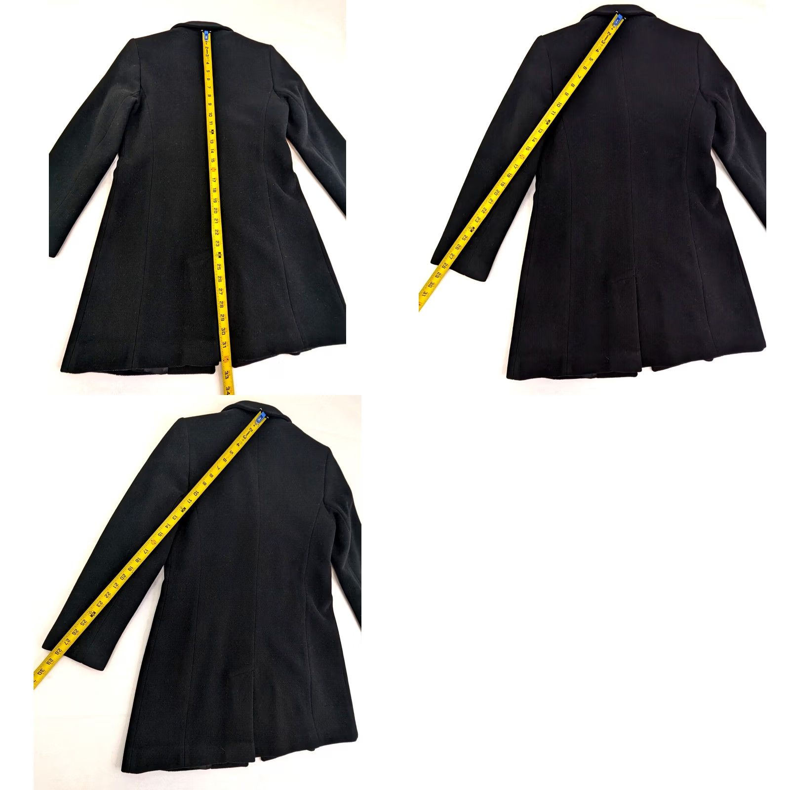 Vintage VINTAGE Marvin Richards Coat Pea Black Lined Wool Long Sleeve Button Down 38R Womens Size M / US 6-8 / IT 42-44 - 9 Thumbnail