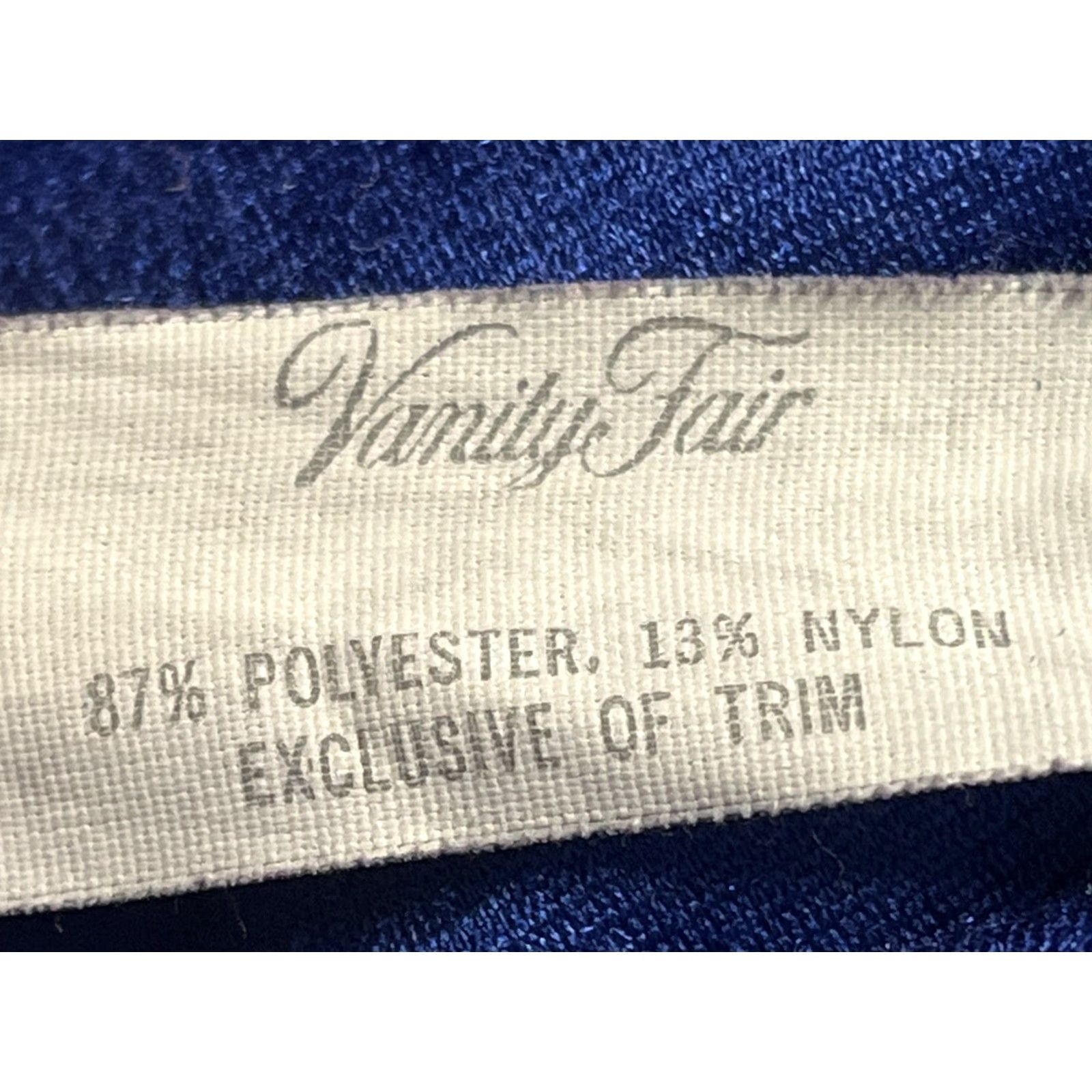 Vintage Vintage Vanity Fair Robe House Coat Sz M Royal Blue GUC Made In USA Front Zip Size ONE SIZE - 5 Thumbnail