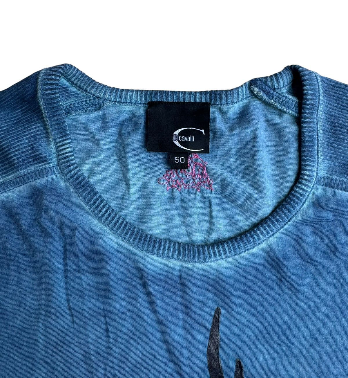Just Cavalli Vintage 2000s Cavalli Fighting Deers Painting Longsleeve Size US M / EU 48-50 / 2 - 8 Thumbnail