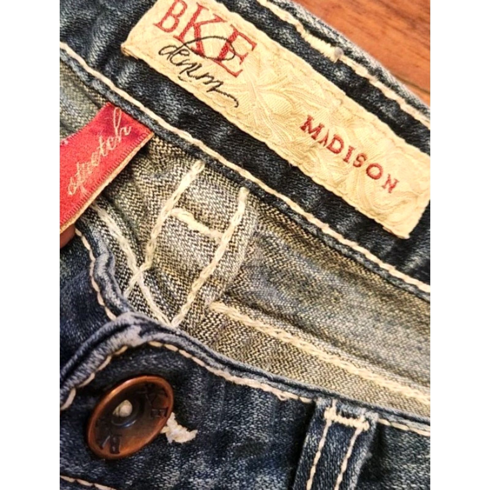 Vintage BKE Madison Jeans Women’s 32x33.5 Stretch Bootcut Denim Blue 5-Pocket Regular Jeans Women’s Size 24" / US 00 / IT 34 - 7 Thumbnail