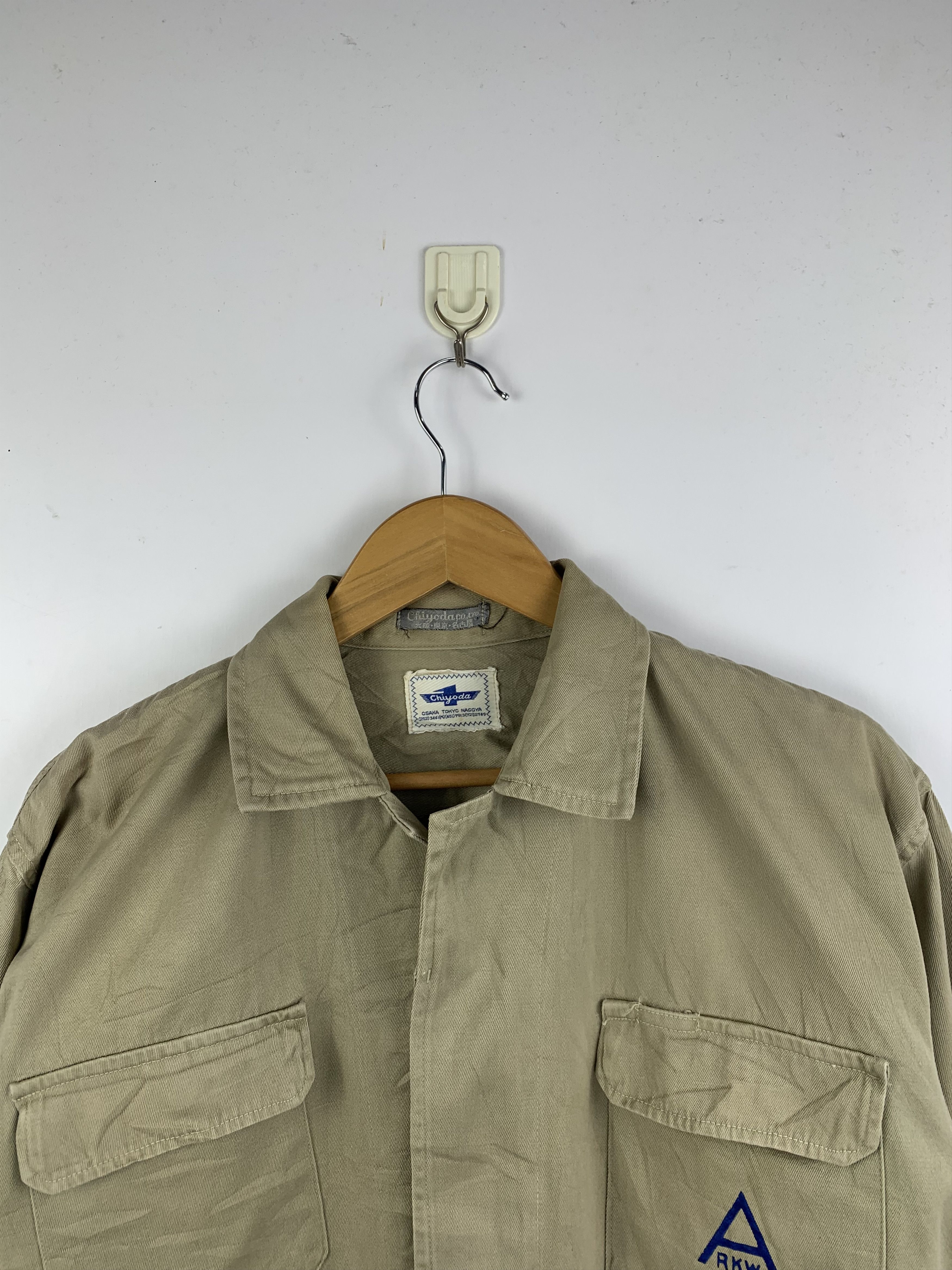 Japanese Brand Vintage 90s Chiyoda Japanese Brand Worker Denim Jacket J1621 Size US L / EU 52-54 / 3 - 2 Thumbnail