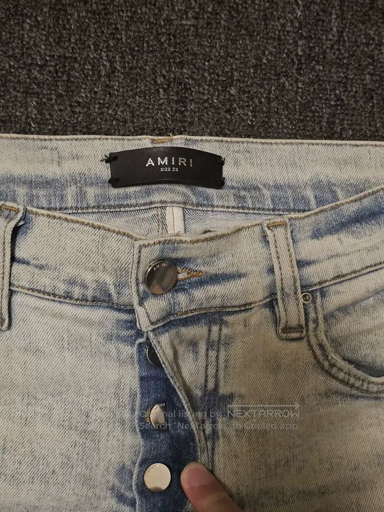 Amiri Amiri Washed Light Color Hole Denim Jeans Size US 32 / EU 48 - 3 Thumbnail