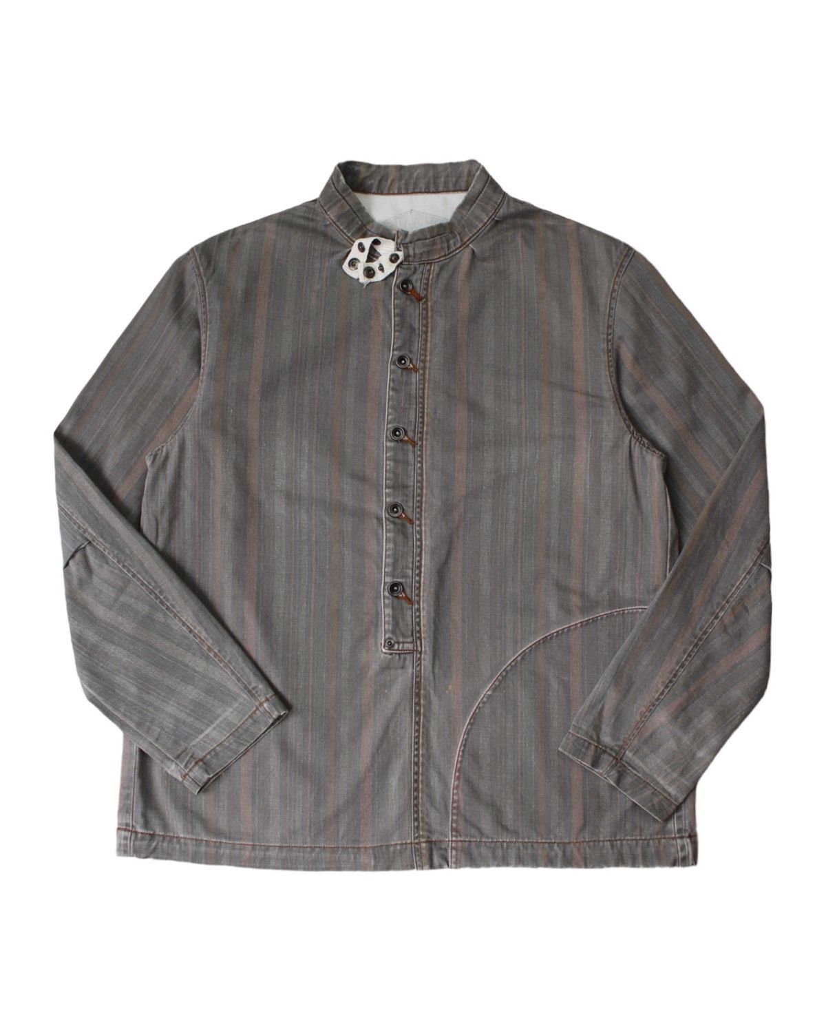 Vintage 2000S BALL JAPAN COVERALL STRIPE HEAVY SHIRT Size US M / EU 48-50 / 2 - 1 Thumbnail