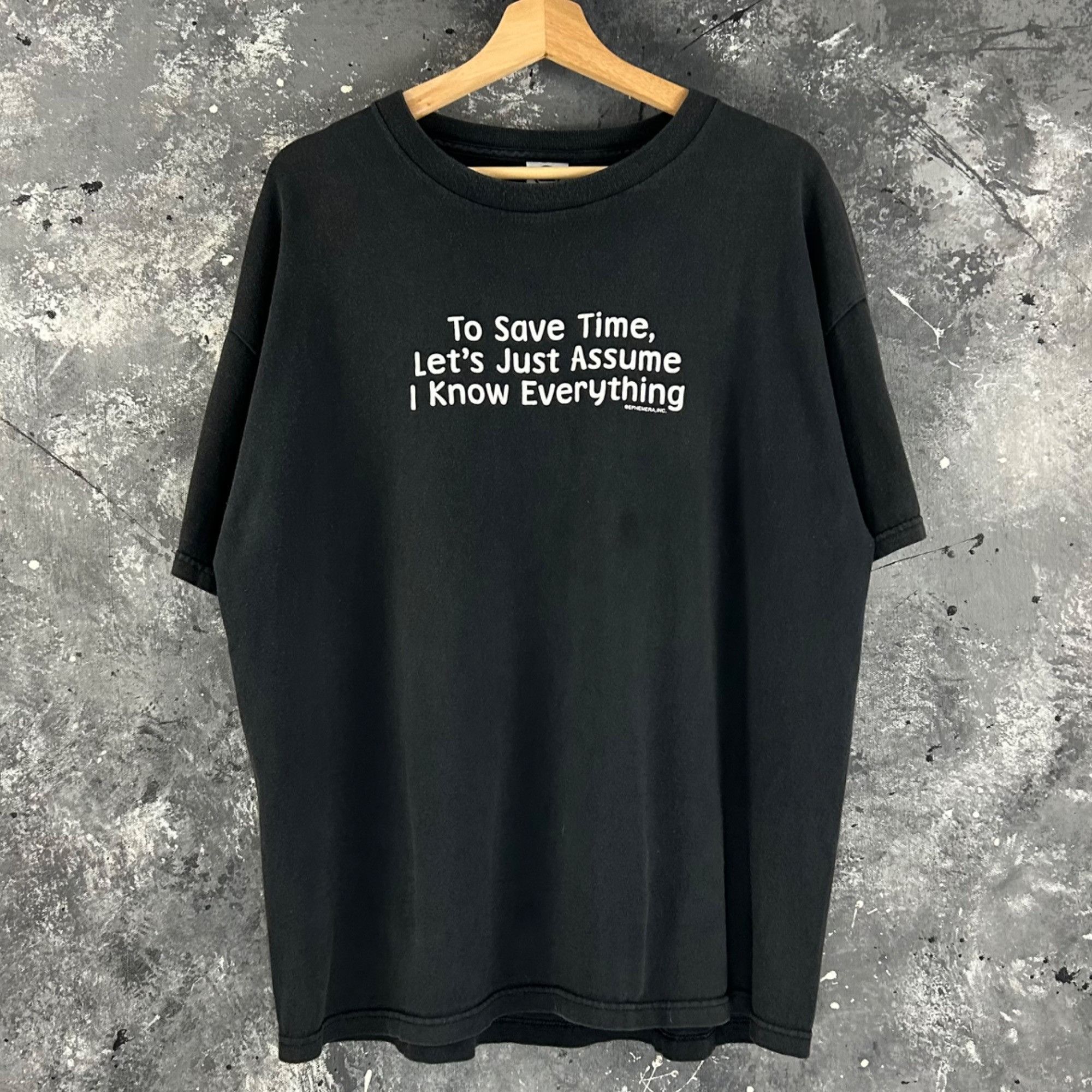 Vintage Vintage 1990’s Funny Humor script shirt Size US XL / EU 56 / 4 - 1 Thumbnail