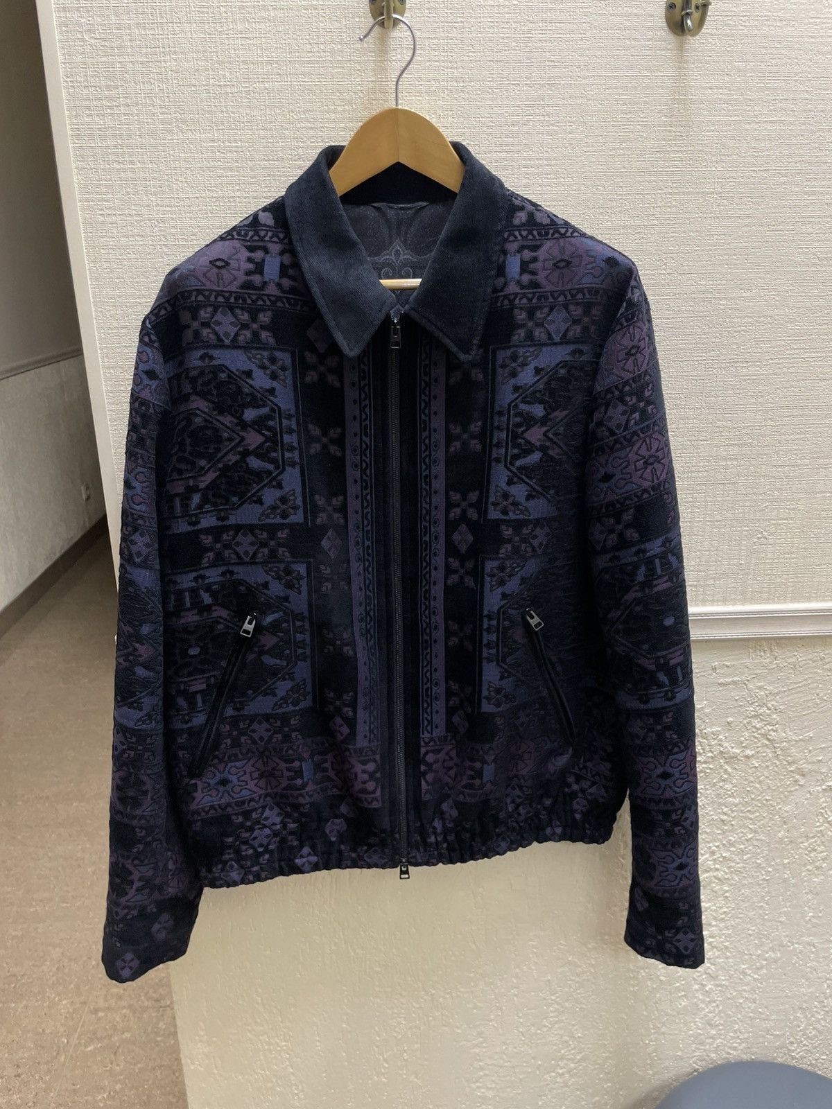 Etro Etro Intarsia Pattern Embroidery Bomber Jacket Size US XL / EU 56 / 4 - 1 Thumbnail