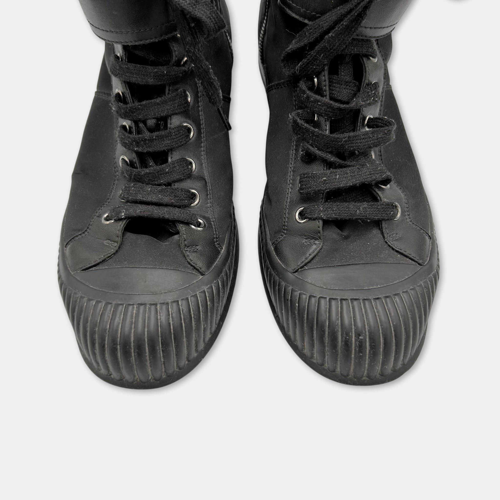 Prada Prada High-Top Duck Rubber Toe Sneakers Size ONE SIZE - 2 Thumbnail