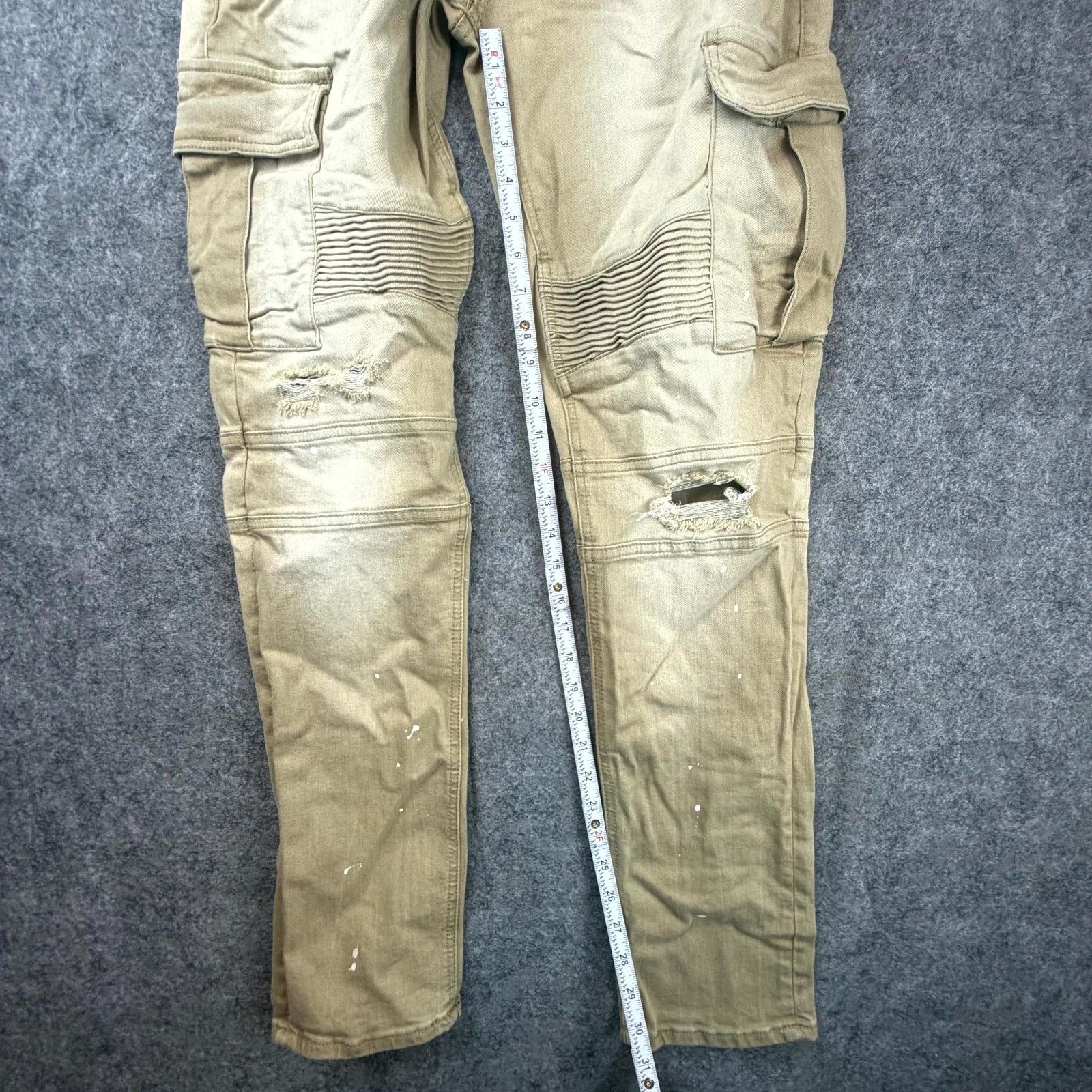 Guess Guess Jeans 32 Beige Slim Tapered Streetwear Paint Grunge Size US 32 / EU 48 - 6 Thumbnail