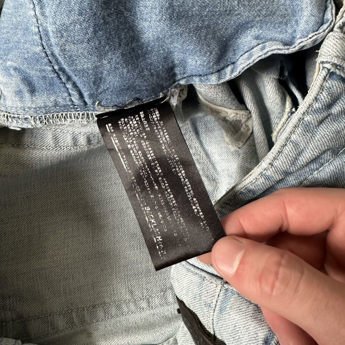 Isamu Katayama Backlash Isamu Katayama Backlash ‘Leather Repair’ Distressed Denim Size US 31 - 12 Thumbnail