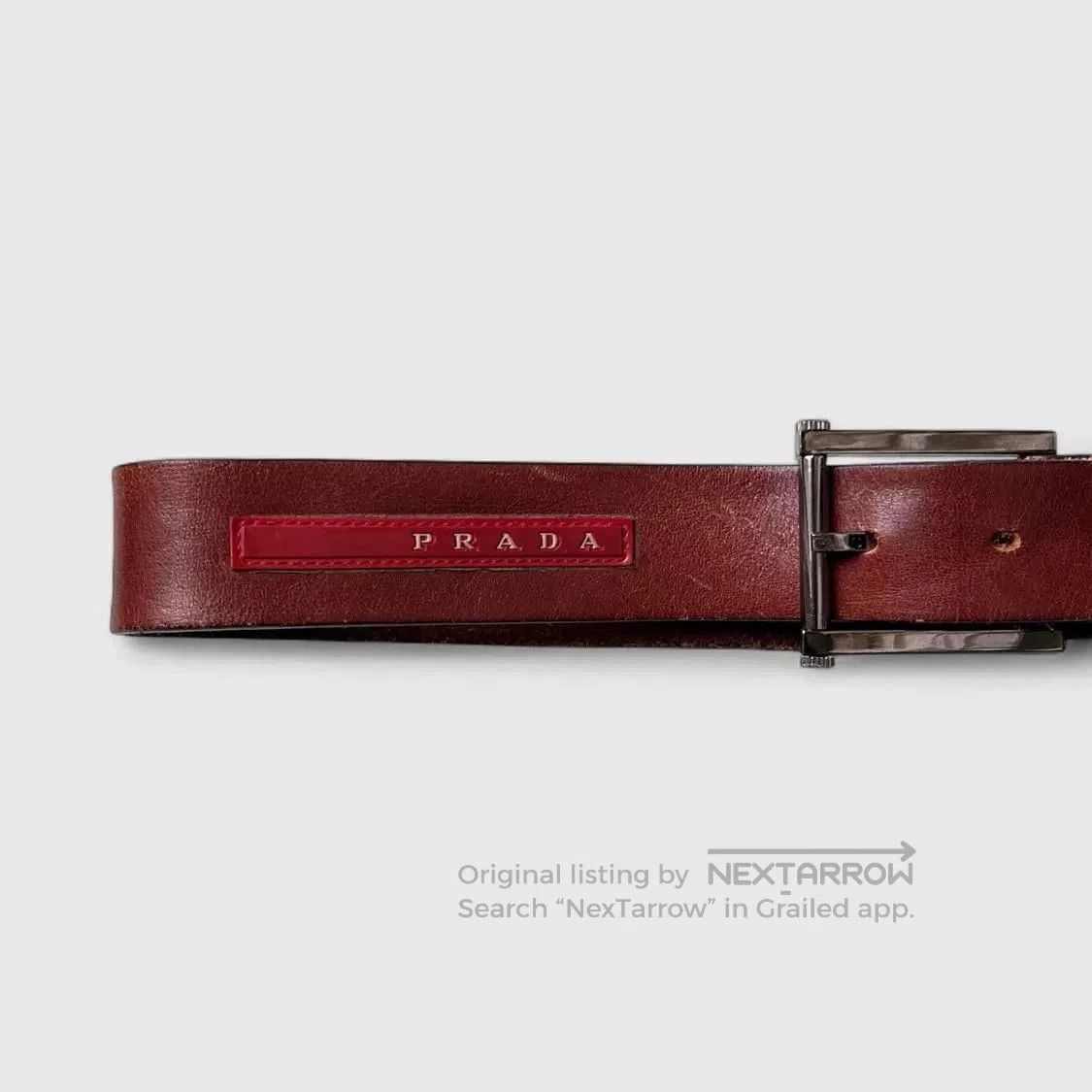 Prada Prada Sport Vintage Leather Belt. Size ONE SIZE - 3 Thumbnail