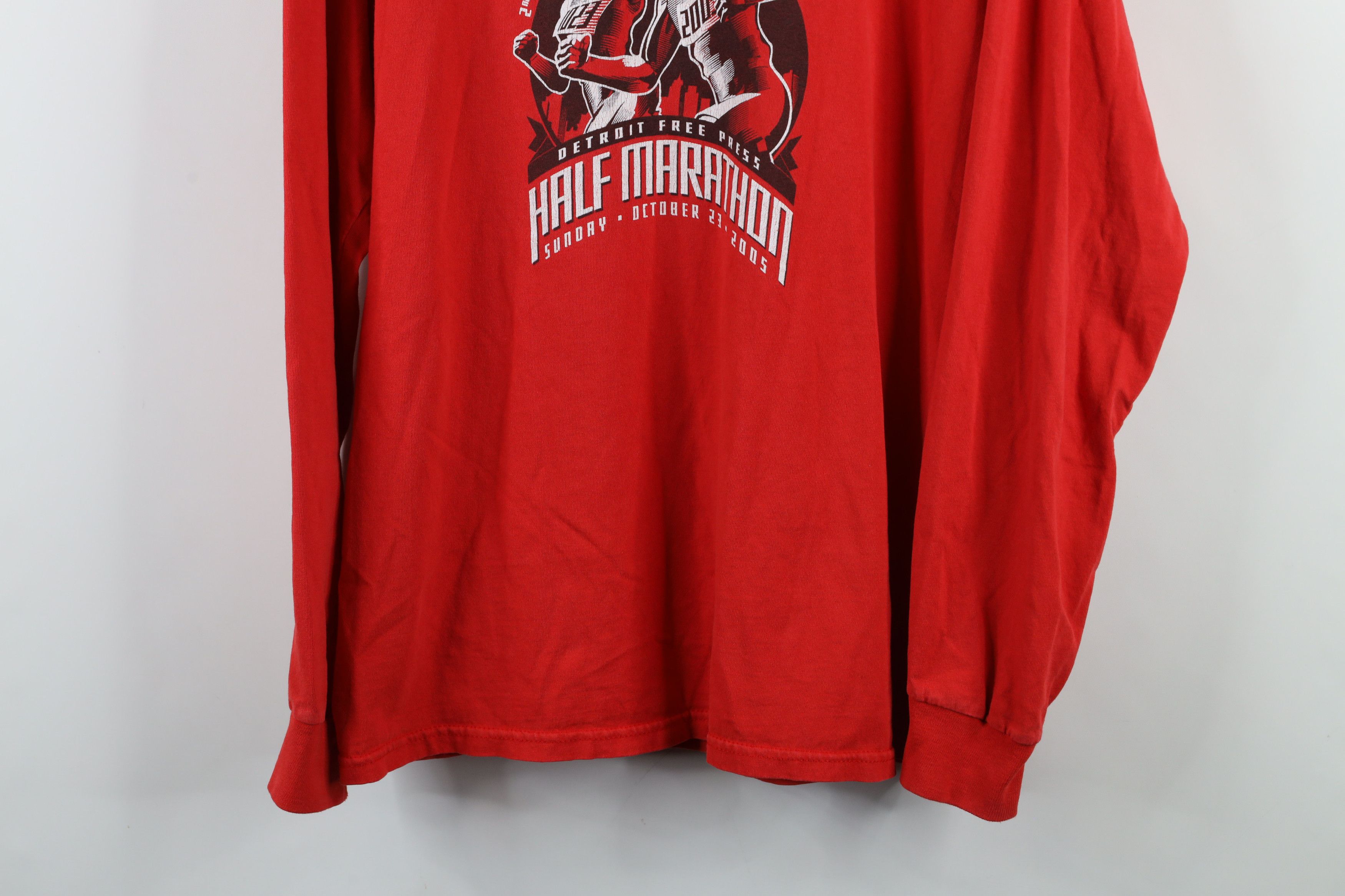 Vintage Vintage Y2K 2005 Press Half Marathon Long Sleeve T-Shirt Size US L / EU 52-54 / 3 - 3 Thumbnail