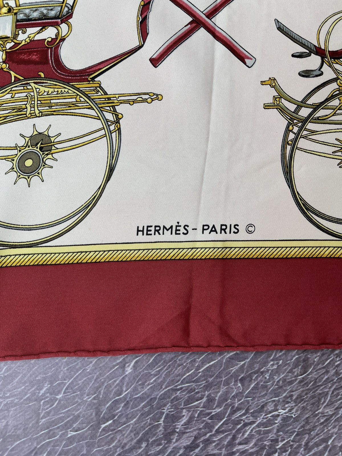 Hermes Hermes Les Voitures a transformation vintage silk scarf Size ONE SIZE - 8 Thumbnail