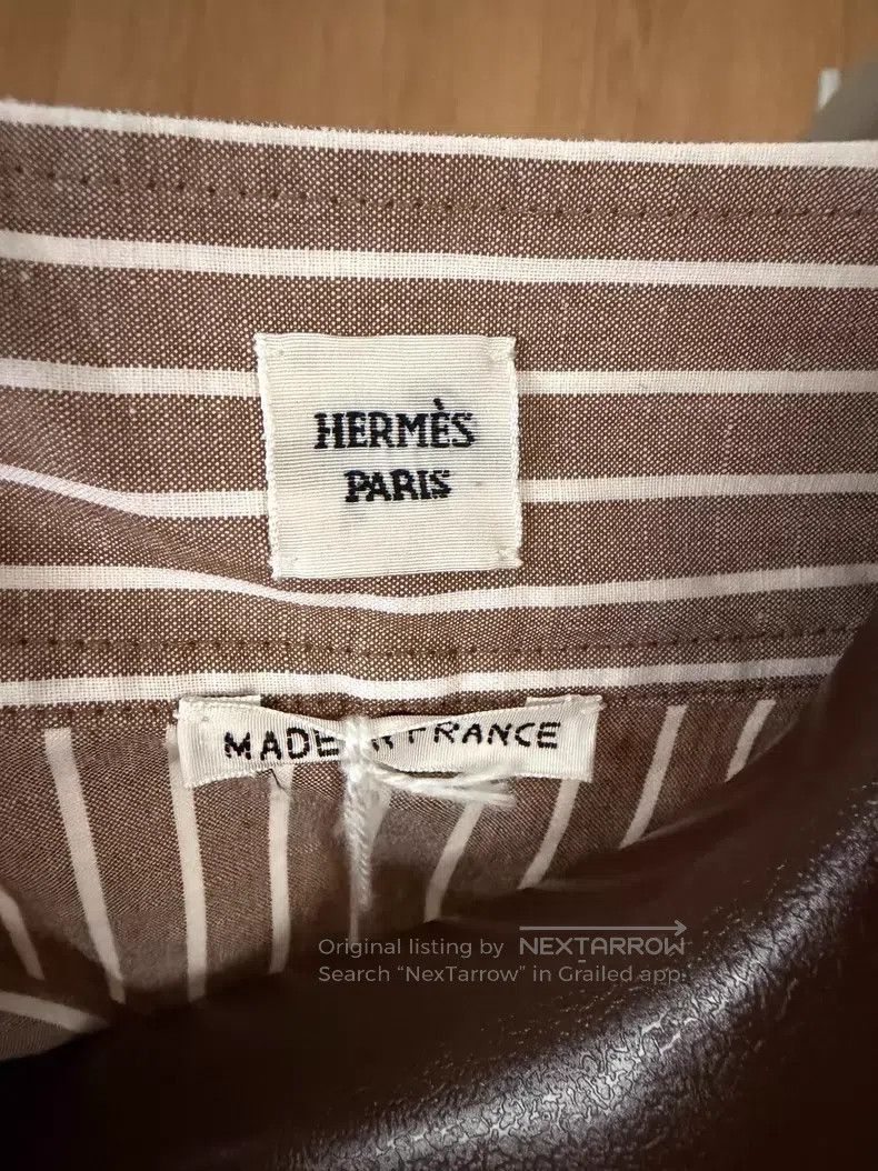 Hermes Hermes Women's casual collar leisure shirt for spring and Size XS / US 0-2 / IT 36-38 - 6 Thumbnail