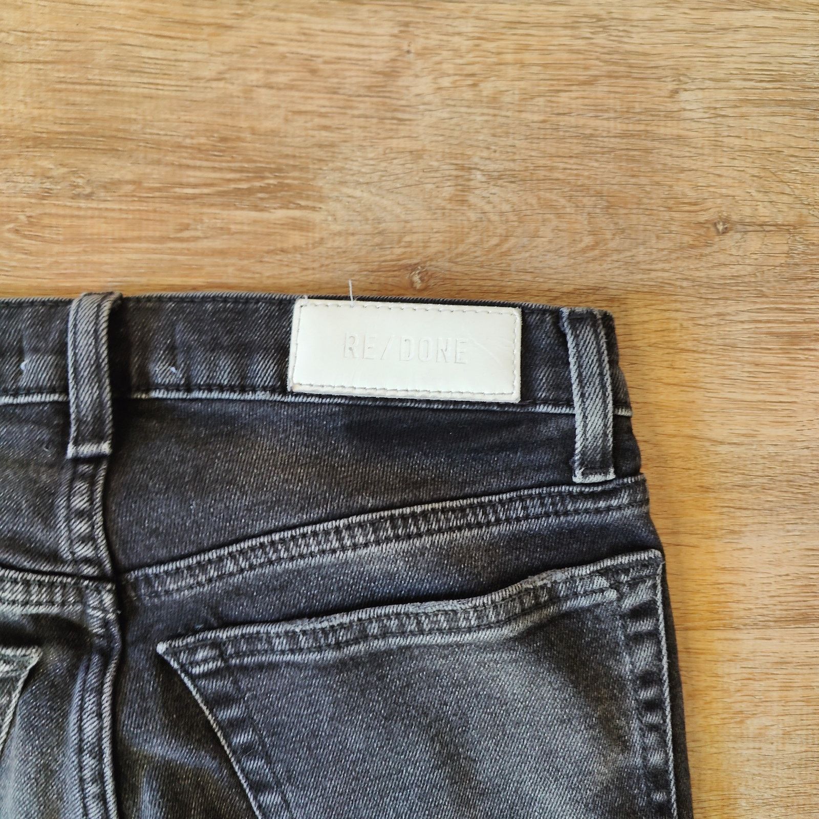 RE/DONE Re/Done Originals 70s Straight Jeans Womens 25 Washed Noir Size 25" / US 0 / IT 36 - 7 Thumbnail
