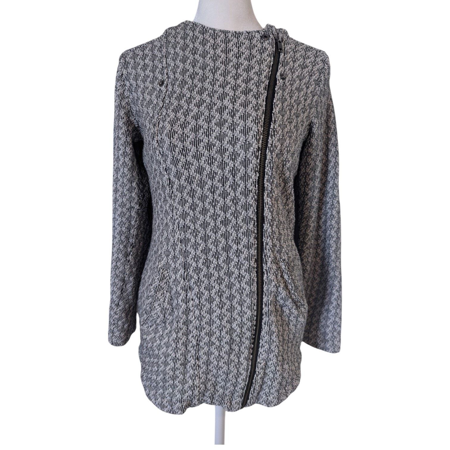 Lucky Brand Lucky Brand Asymetrical Knit Moto Jacket XS Size XS / US 0-2 / IT 36-38 - 4 Thumbnail