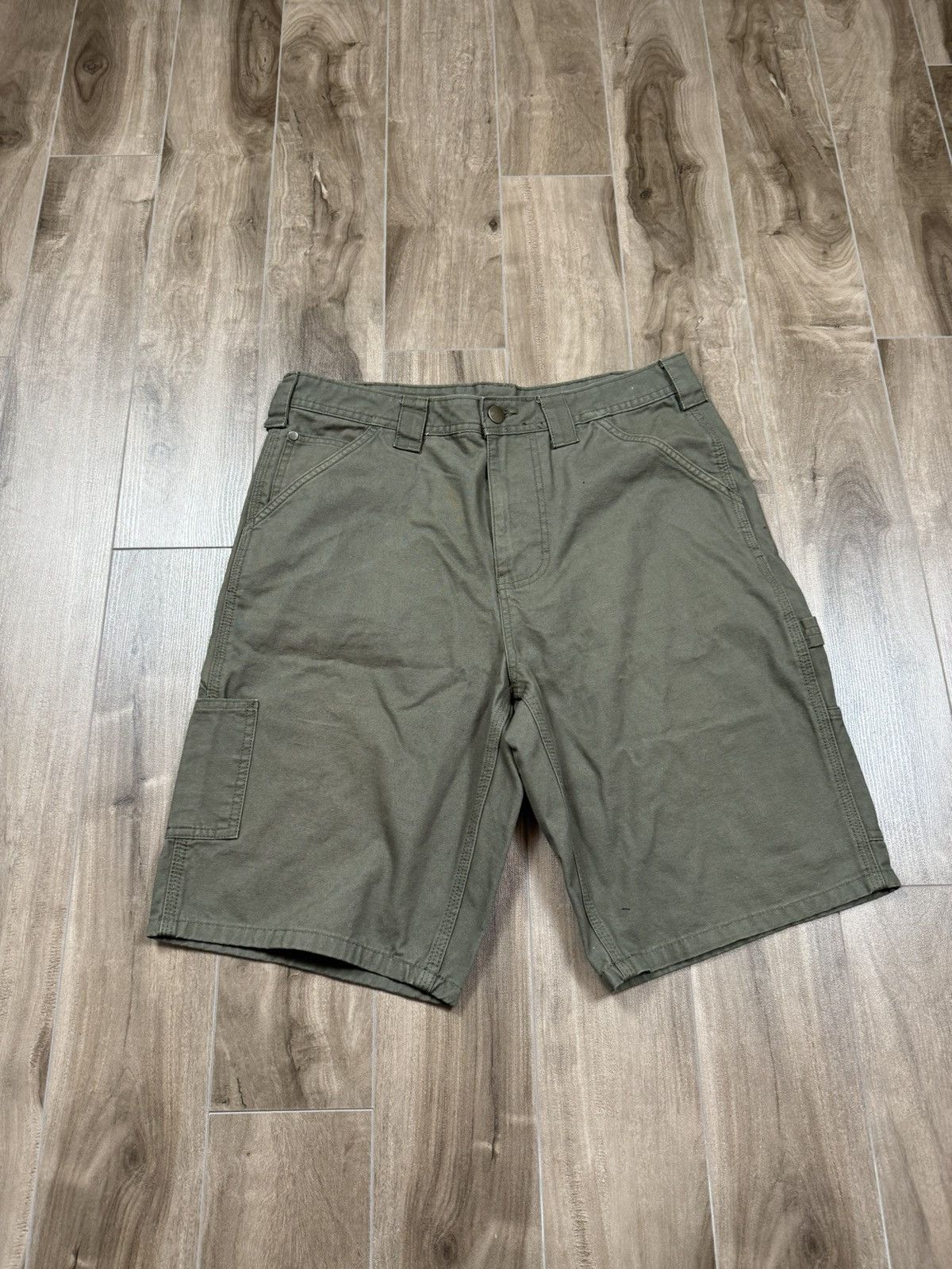 Vintage Green olive shorts Size US 32 / EU 48 - 1 Thumbnail