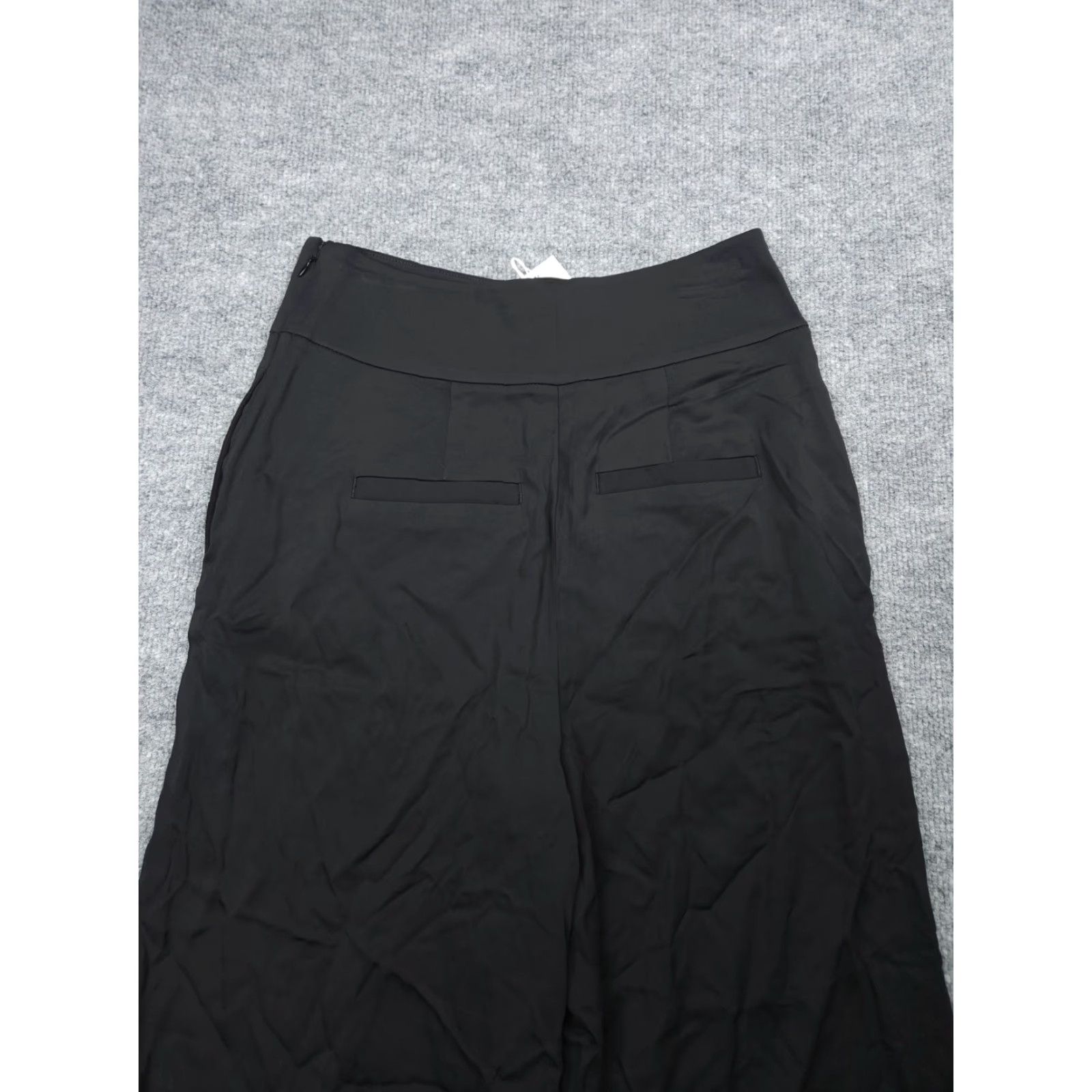 Boden Boden Fluid Wide Leg Trousers Women's 4 (US) Black Viscose Stretch Flare NWT Size 27" / US 4 / IT 40 - 3 Thumbnail