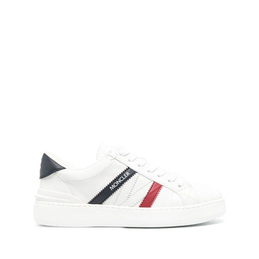 MONCLER WHITE MONACO SNEAKER SIZE 35.5