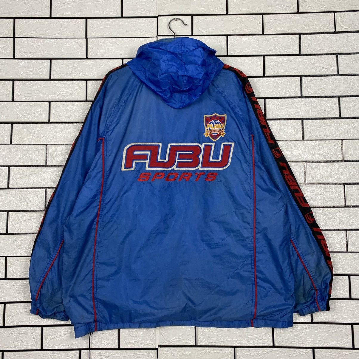 Fubu 📌Vintage Light Zipper Jacket Fubu Big Logo Embroidery Size US L / EU 52-54 / 3 - 9 Thumbnail