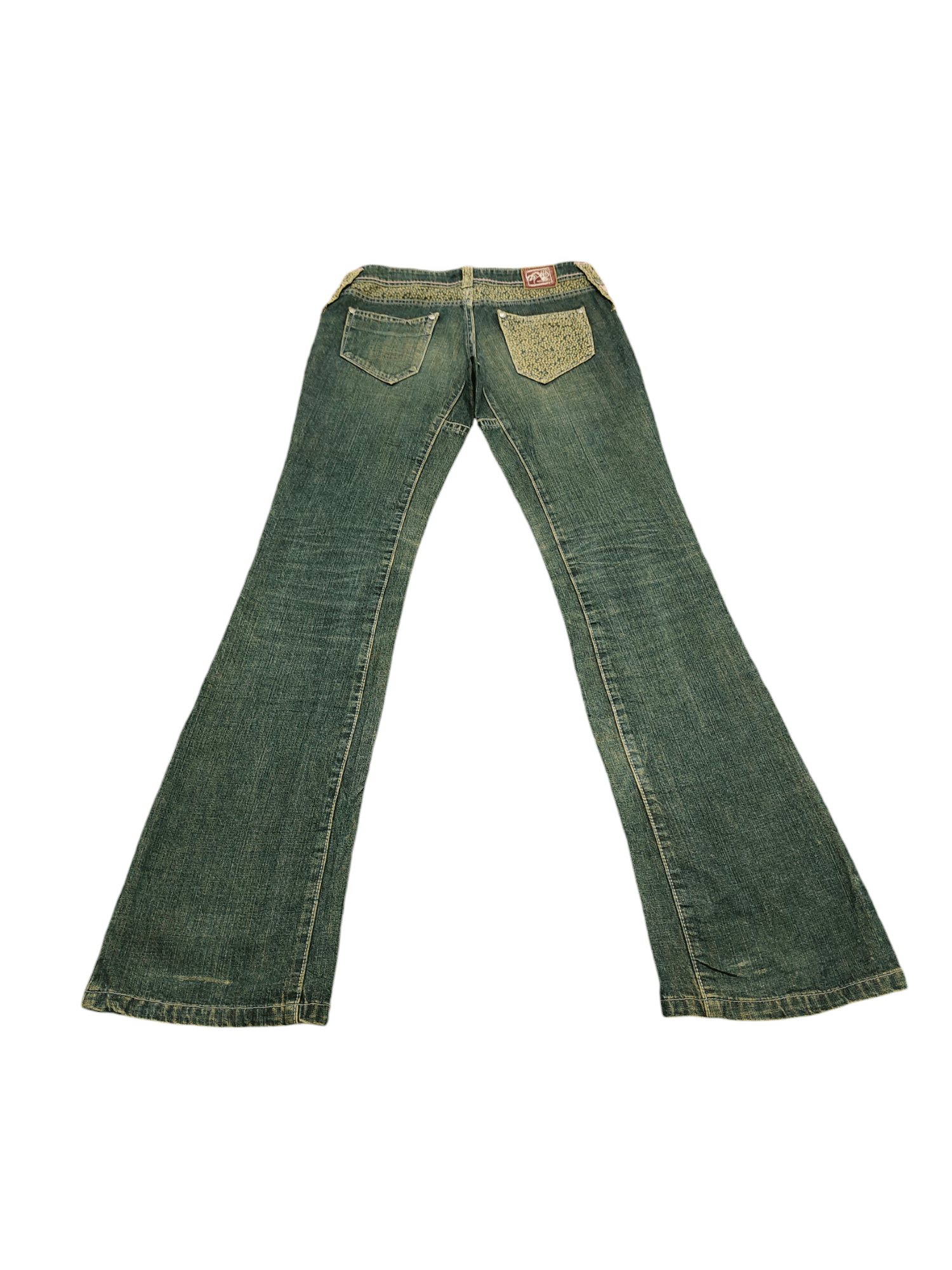 If Six Was Nine Flare Jeans Kyoto Homay Clawmark Faded Low Rise Bootcut Y2k Size US 28 / EU 44 - 16 Thumbnail