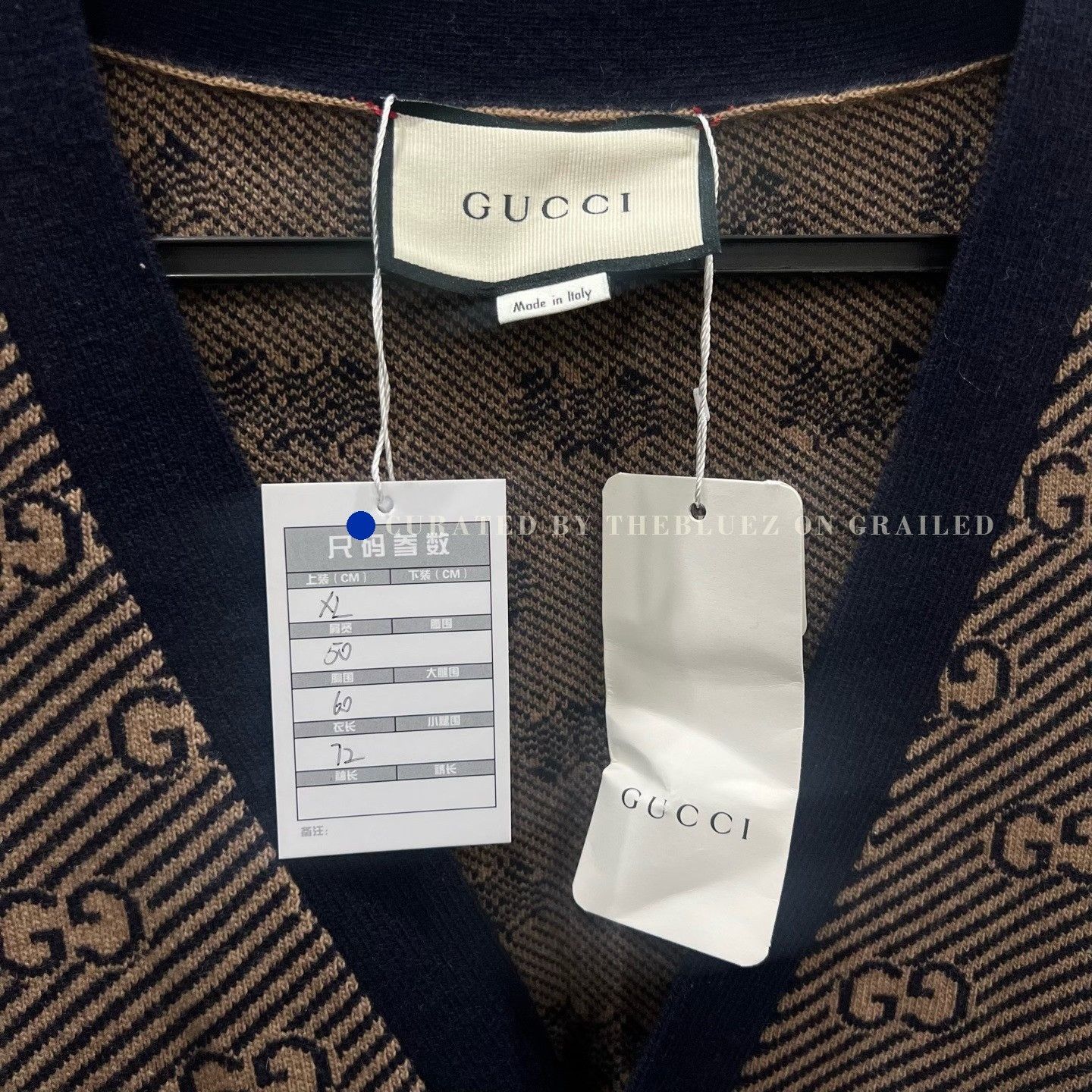 Gucci Gucci Ebony Button Full Print Wool Cardigan Size US XL / EU 56 / 4 - 4 Thumbnail