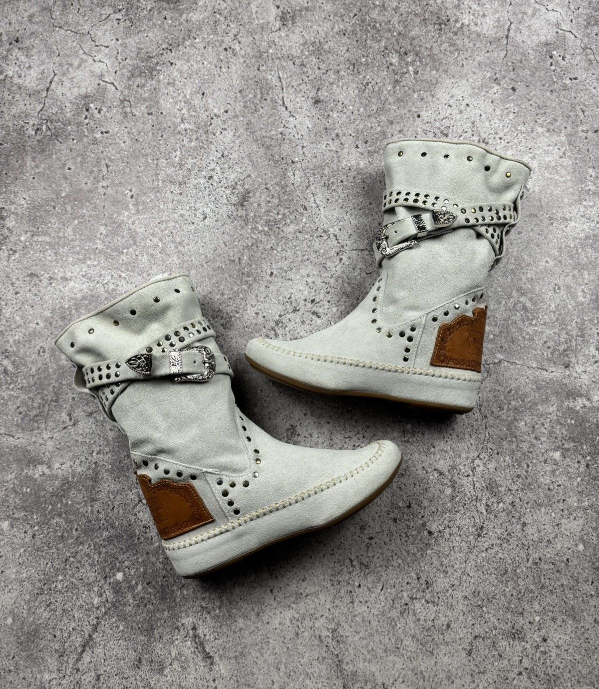 Japanese Brand To be Fashion Y2K Suede Japanesse Glamour Vintage Boots Rare Size US 6 / IT 36 - 17 Thumbnail
