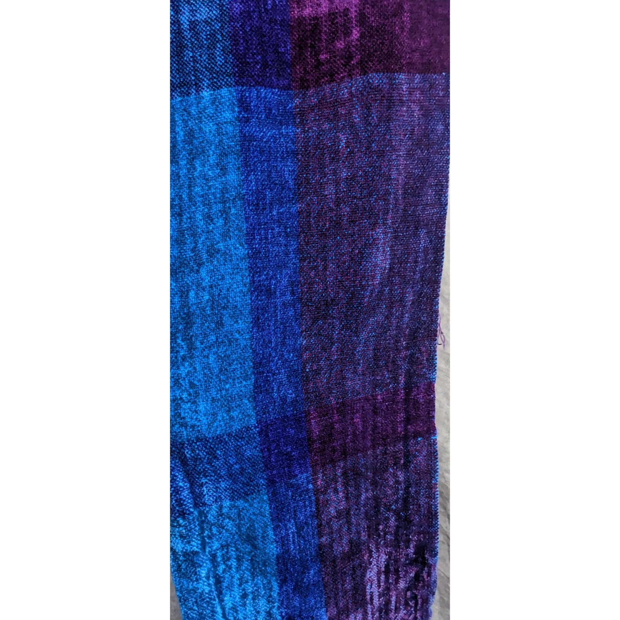 Other Cozy Ombre Handwoven By Polly Connell Blue & Purple Chenille Size ONE SIZE - 9 Thumbnail