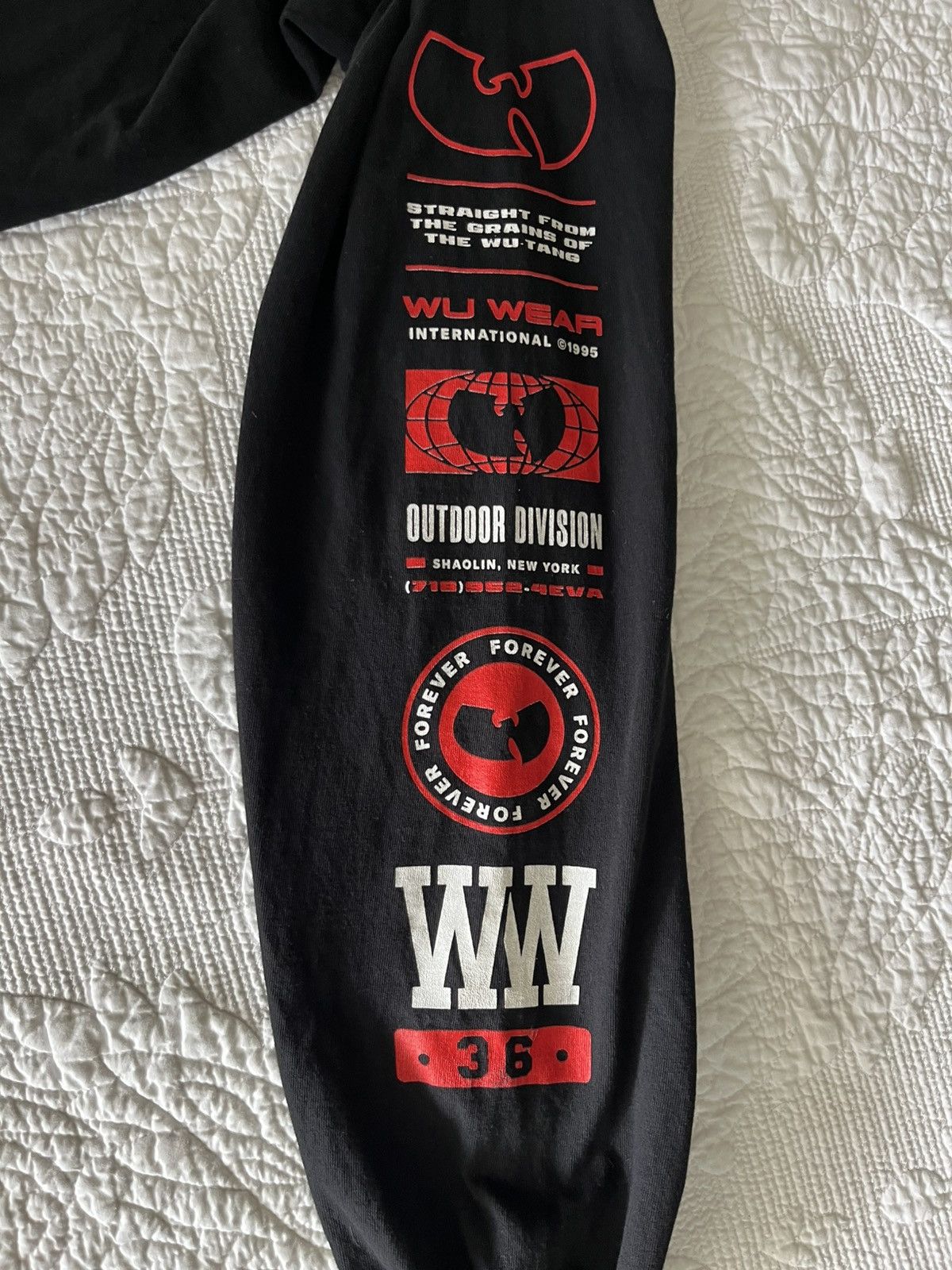 Wu-Tang Clan Wu Wear L/S Shirt Wu-Tang Clan 1995 Globe Sleeve Print XL Size US XL / EU 56 / 4 - 3 Thumbnail