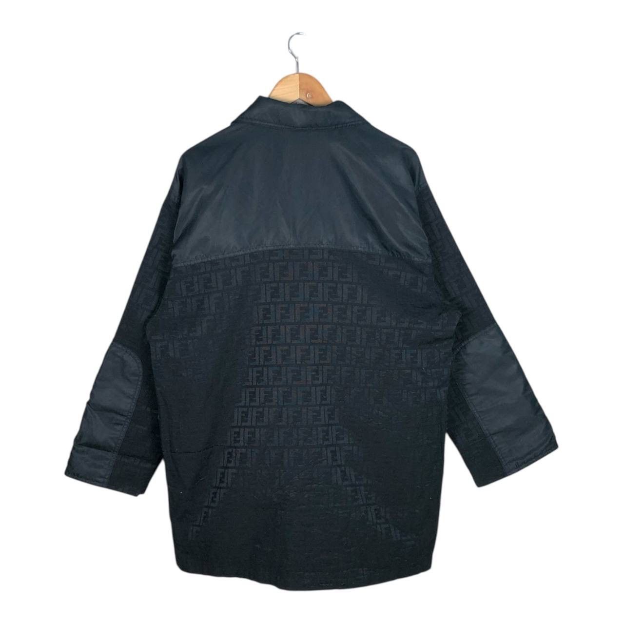 Vintage Fendi Roma Amor Zucca Monogram Jacket Black