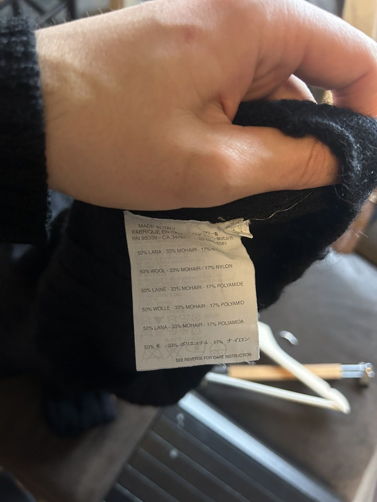 Miu Miu Miu Miu Black Ribbed Turtleneck Sweater Size US XL / EU 56 / 4 - 9 Thumbnail