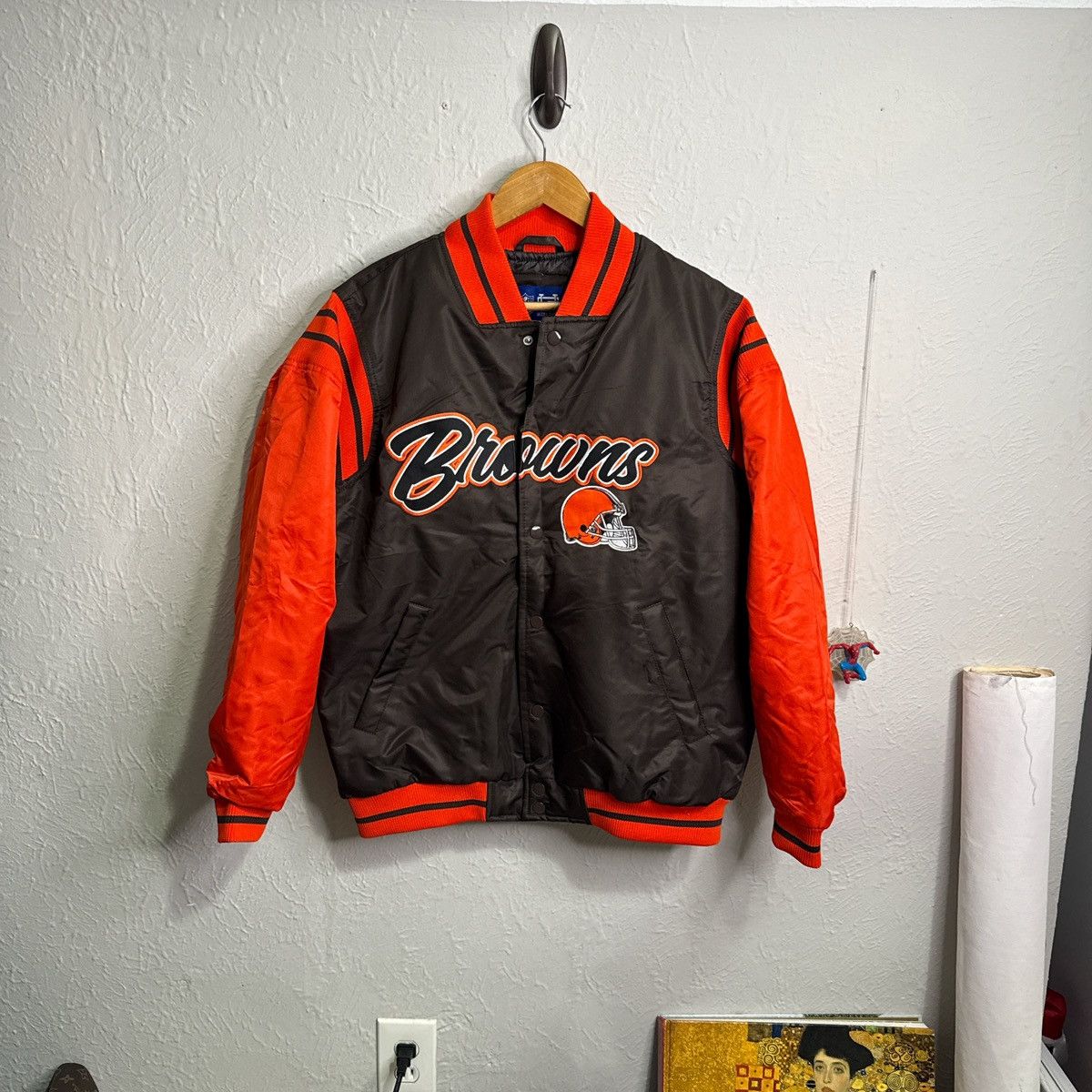 NFL Cleveland browns ultra game nfl bomber varsity jacket size M Size US M / EU 48-50 / 2 - 1 Thumbnail