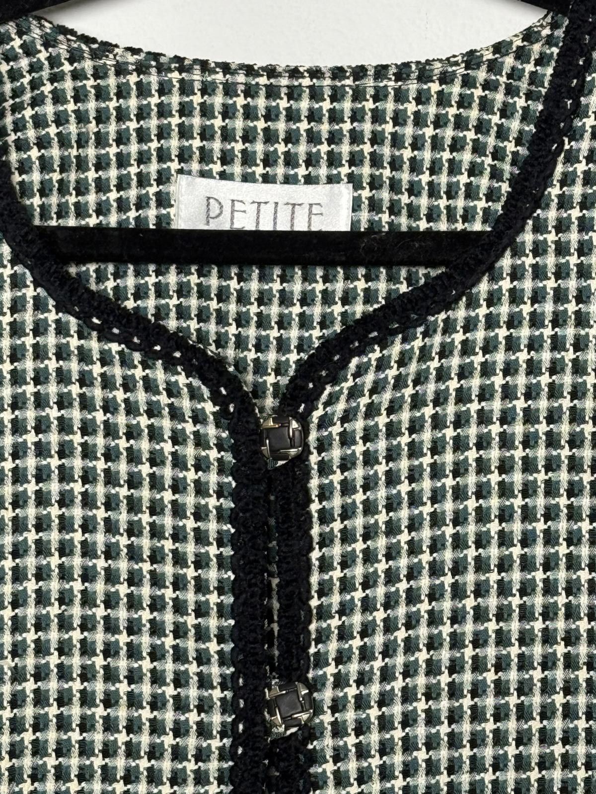 Zara VintageBlack and White Preppy Cropped Tweed Jacket Size M / US 6-8 / IT 42-44 - 4 Thumbnail