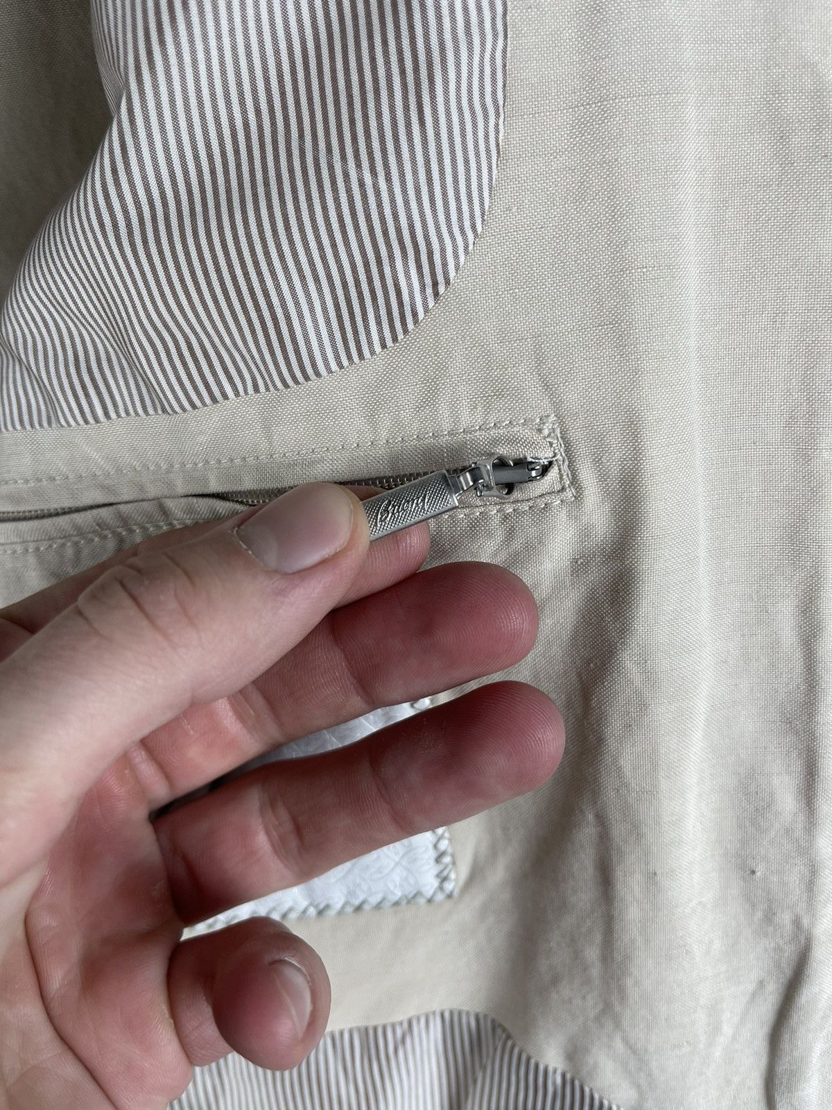 Brioni Brioni Safari Field Jacket Regular Fit Beige Cotton Size US M / EU 48-50 / 2 - 20 Thumbnail