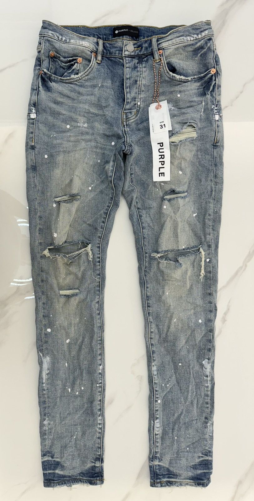 Purple P001 Light Indigo Paint Size US 31 - 3 Thumbnail