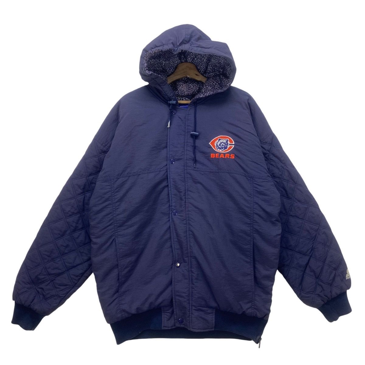 NFL × Starter Vintage Starter Chicago Bears Hooded Bomber Style Jacket Size US L / EU 52-54 / 3 - 5 Thumbnail