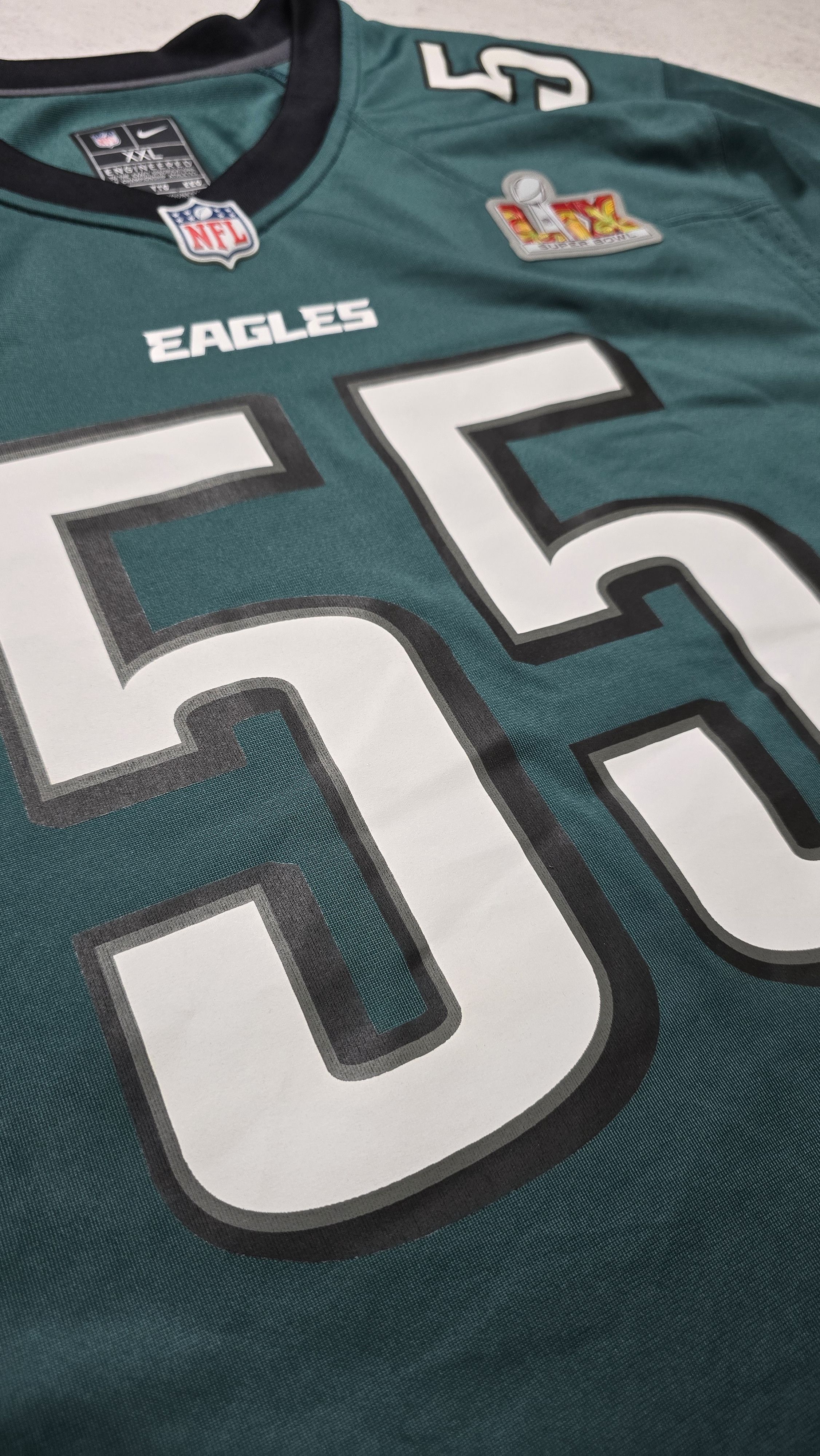 Nike Brandon Graham #55 Eagles Nike Super Bowl LIX Champs Jersey Size US XXL / EU 58 / 5 - 14 Thumbnail