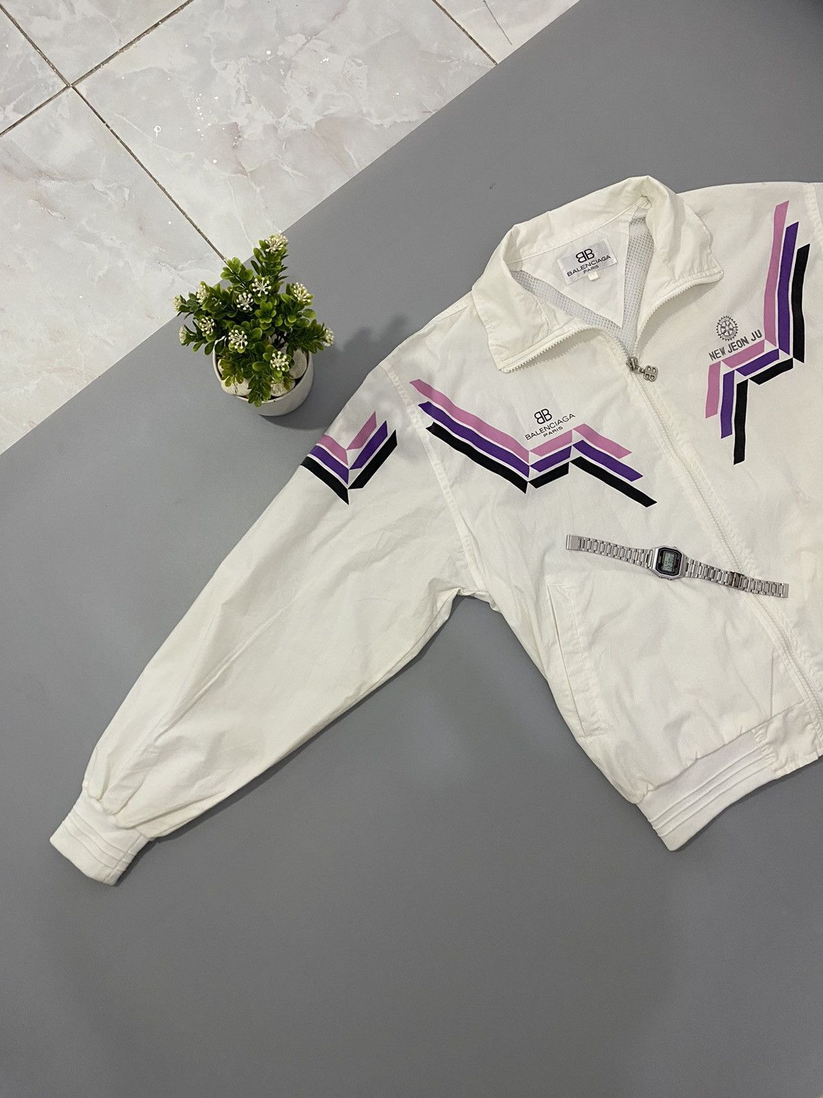 Balenciaga 💥Rare💥80s 90s Balenciaga Track Jacket Size US L / EU 52-54 / 3 - 3 Thumbnail