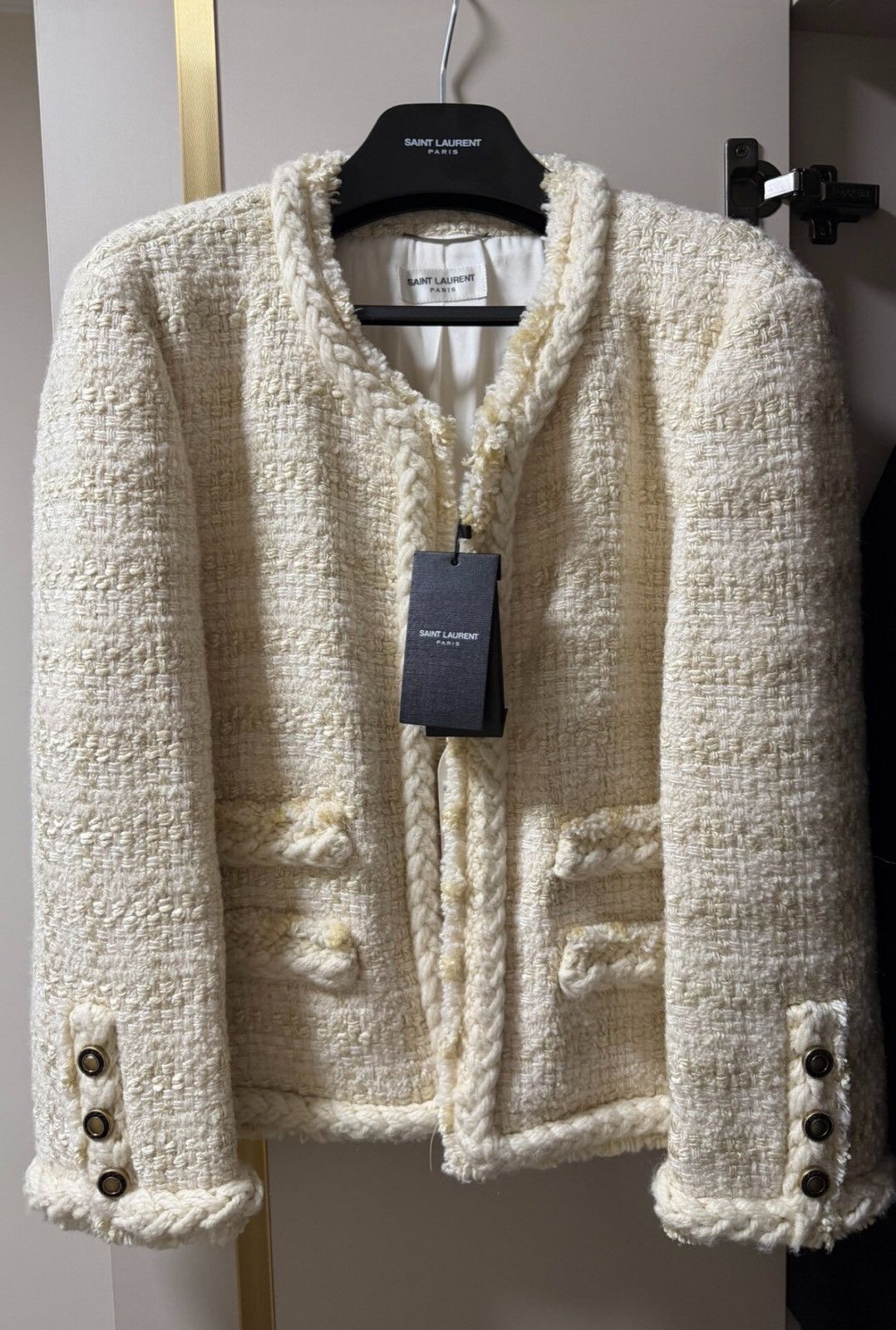 Saint Laurent Paris Saint Laurent 22SS Early Fall Tweed "Little Chanel" Jacket Size US L / EU 52-54 / 3 - 1 Thumbnail