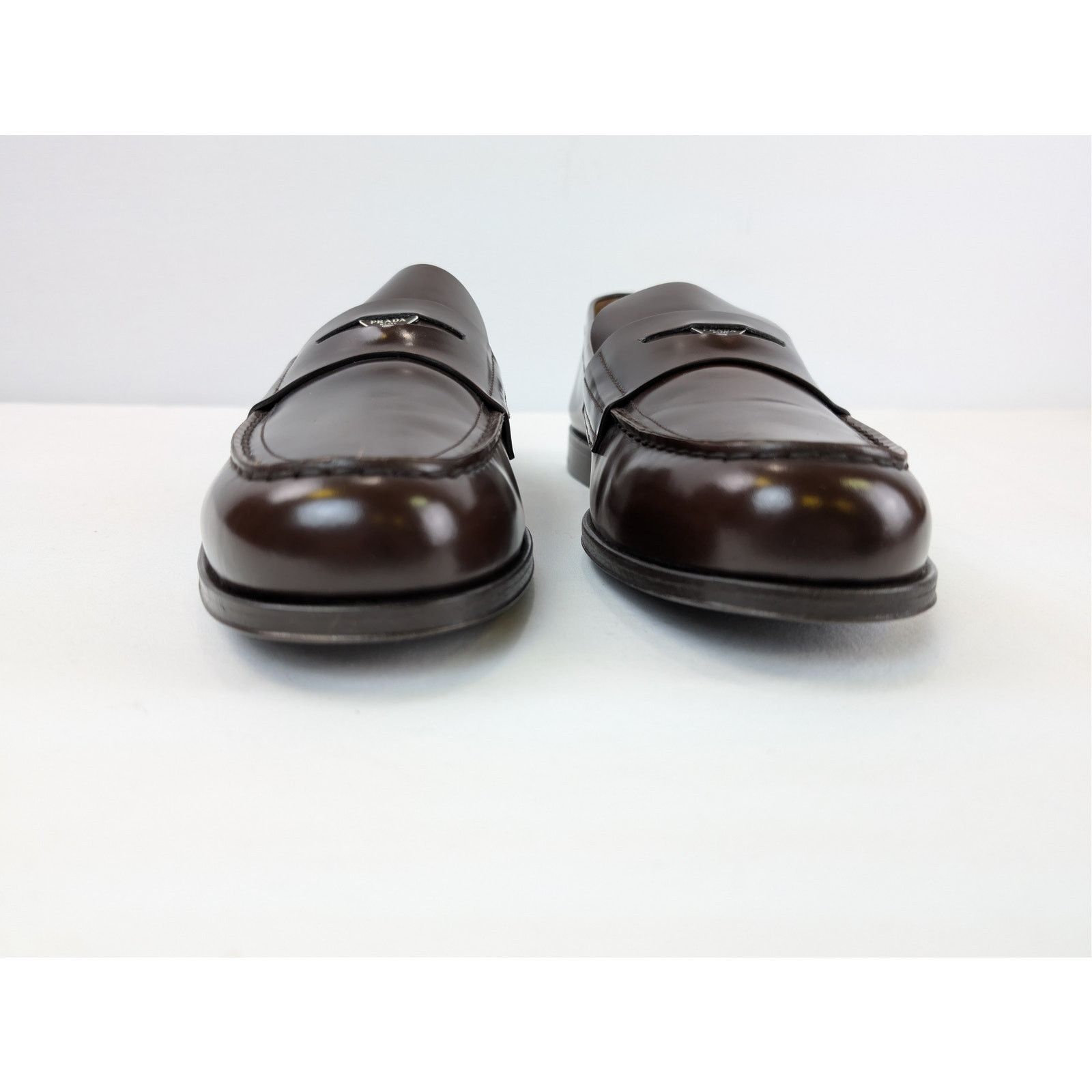 Prada o1rshd1 Brushed Leather Loafers Boots in Bruciato Size US 11.5 / EU 44-45 - 9 Thumbnail