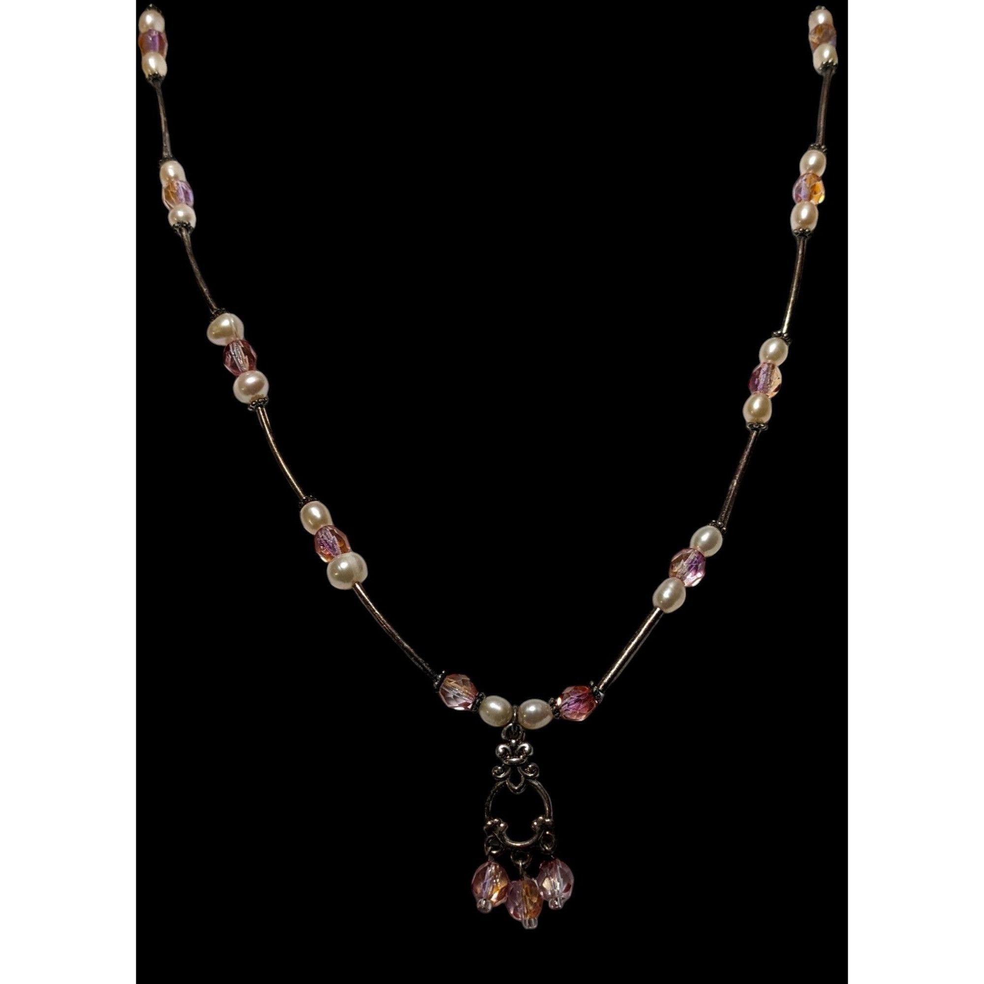 Other Coquette Pink And Silver Pearl Beaded Necklace Size ONE SIZE - 2 Thumbnail